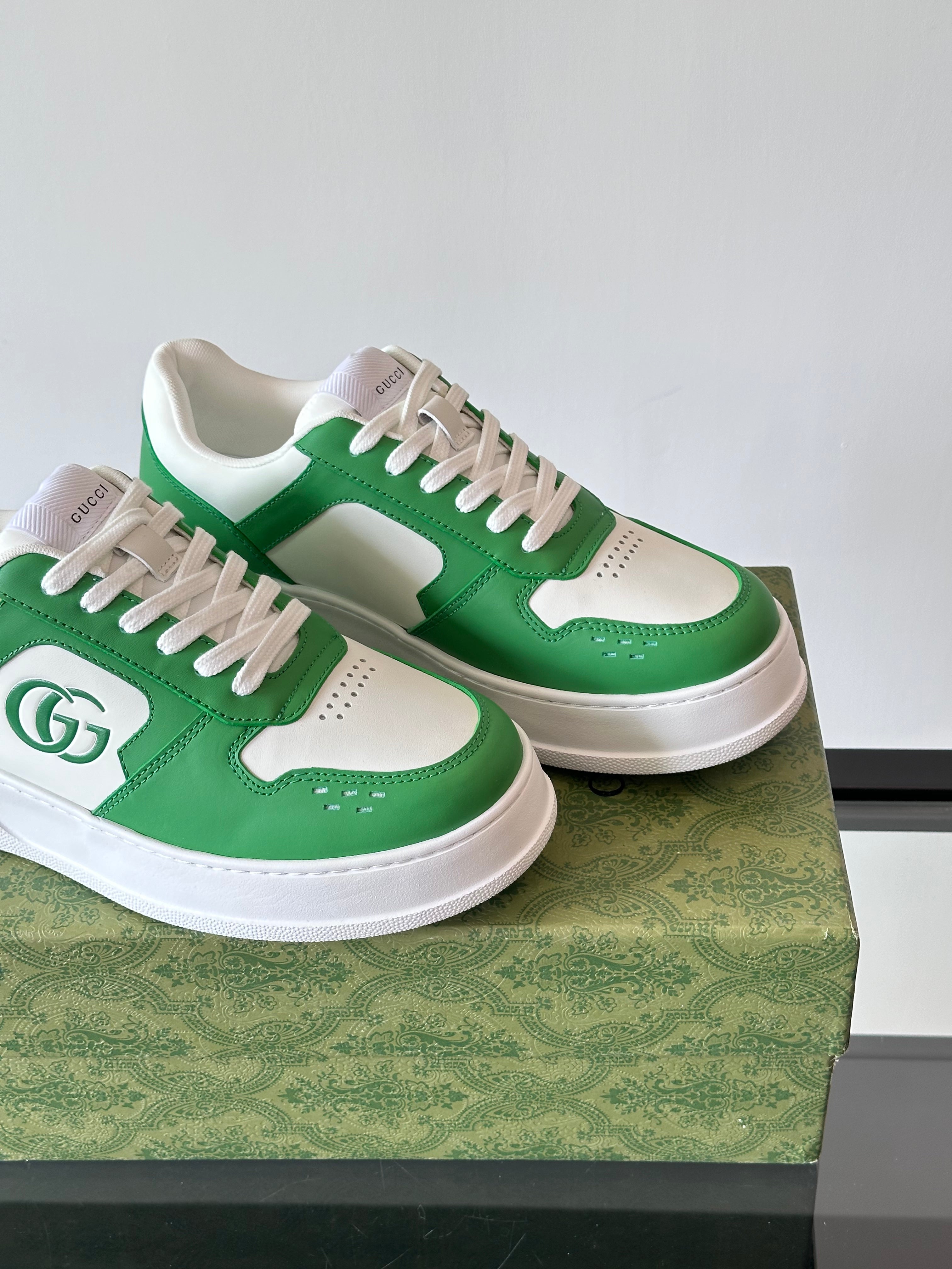 GG Men's Sneaker Green Cowhide 535210