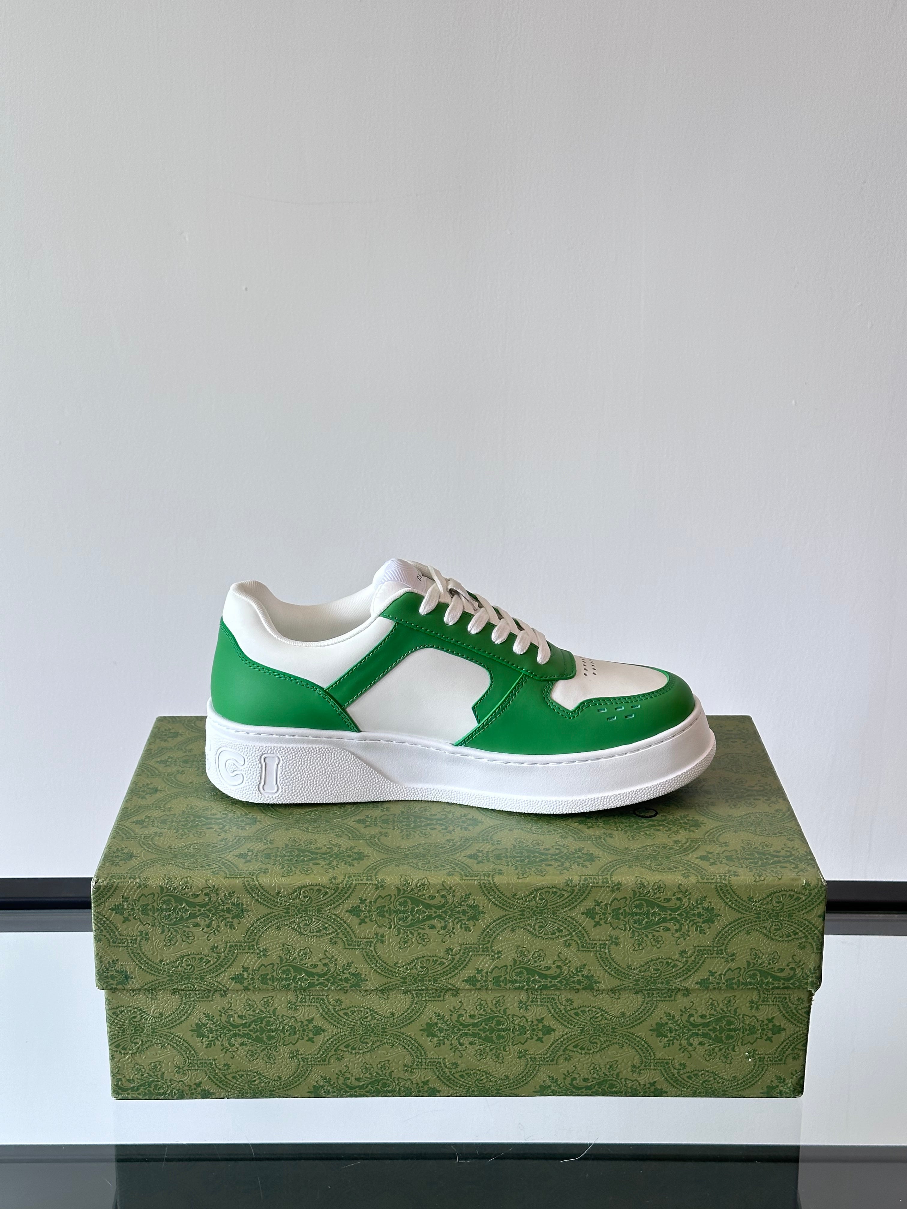 GG Men's Sneaker Green Cowhide 535210