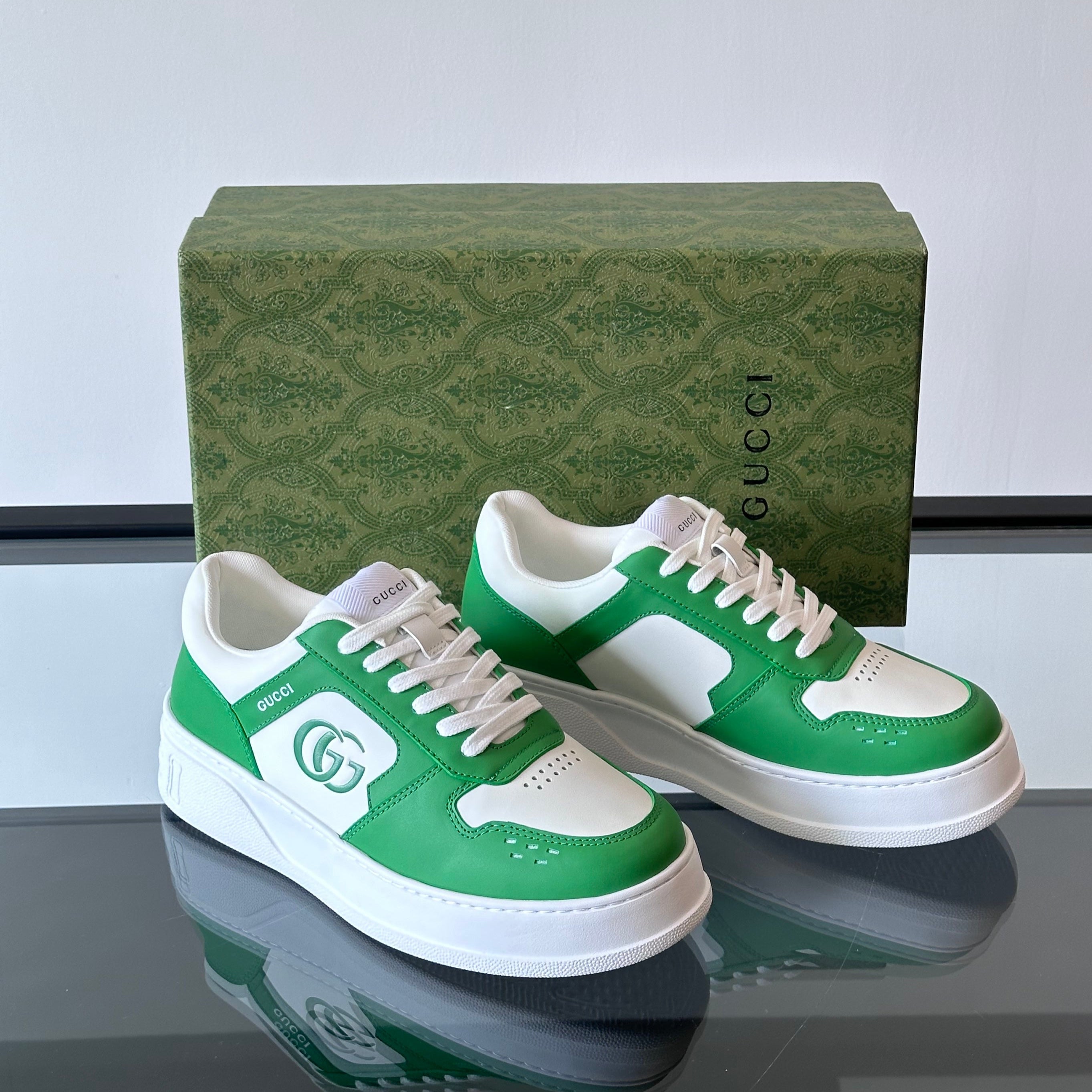 GG Men's Sneaker Green Cowhide 535210