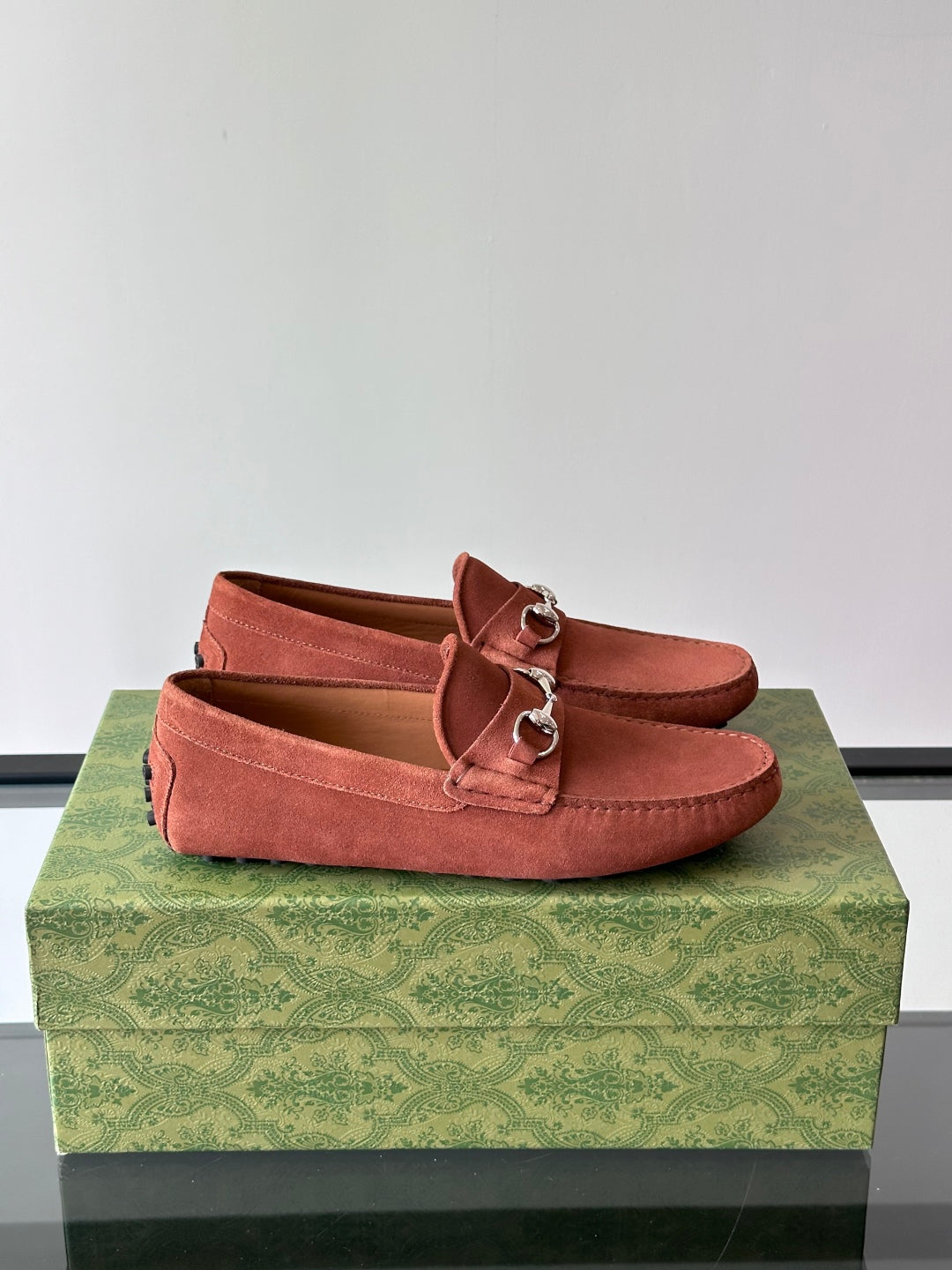 GG Men's Horsebit Loafer Brown Suede 543473