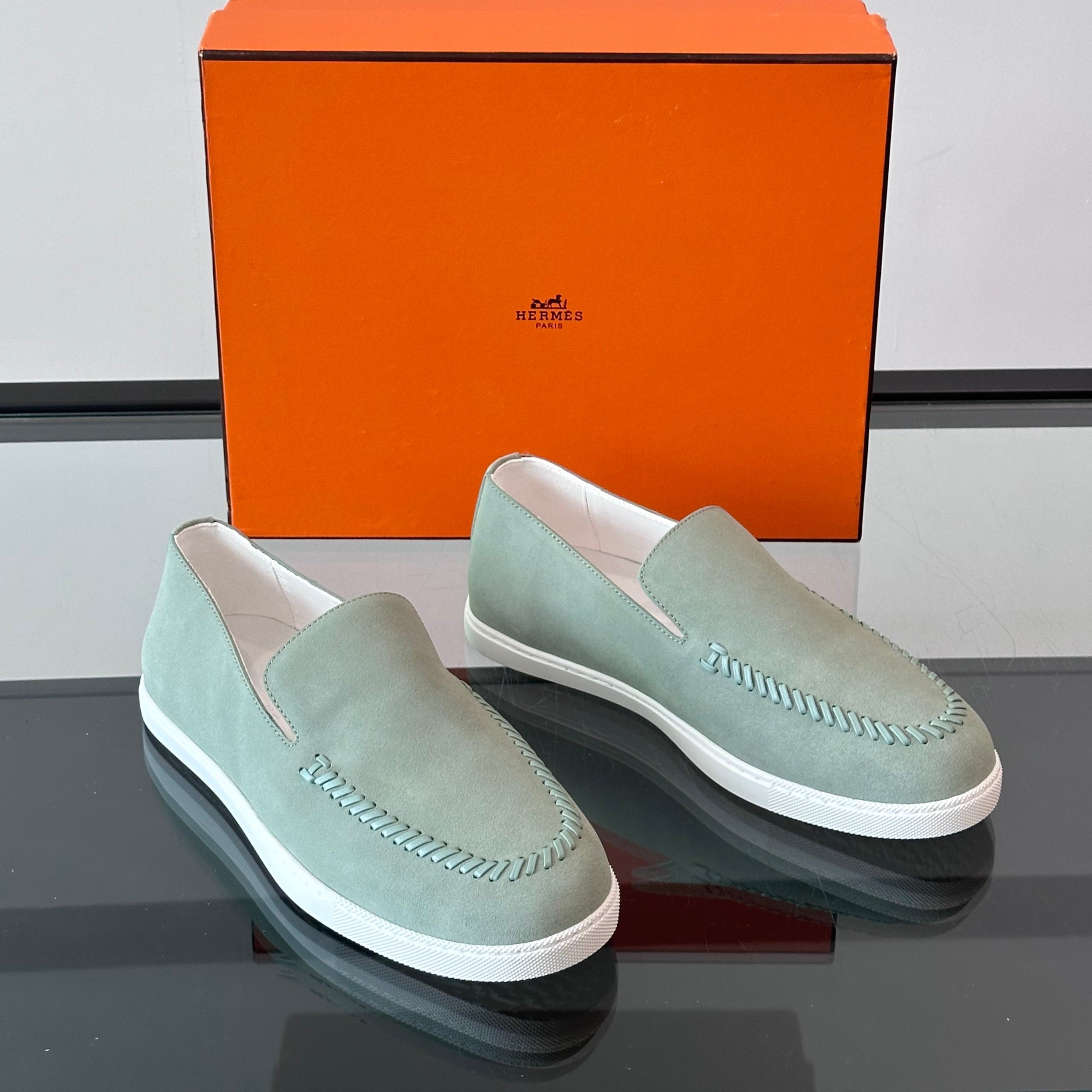 HM Men's Kiddy Slip-on Light Green Suede 718280