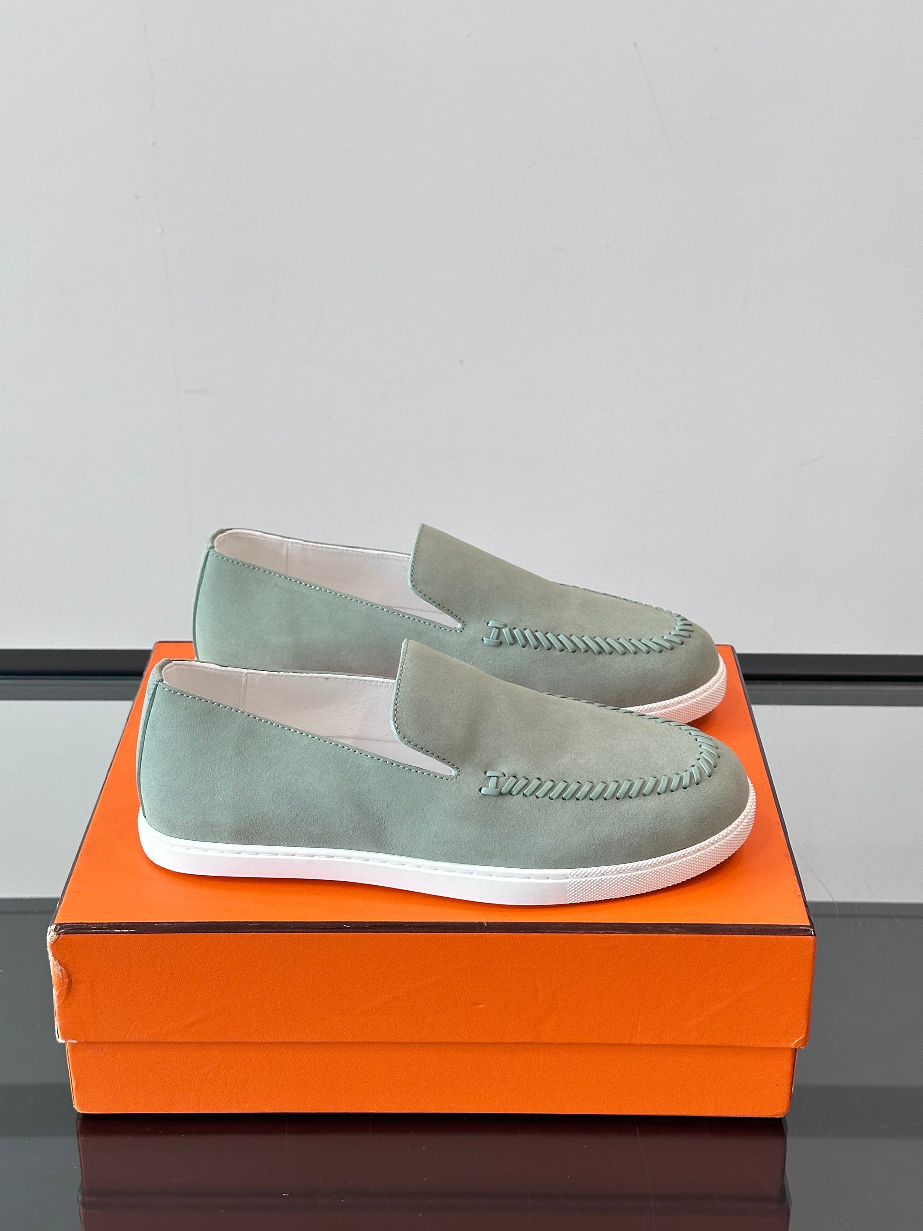 HM Men's Kiddy Slip-on Light Green Suede 718280