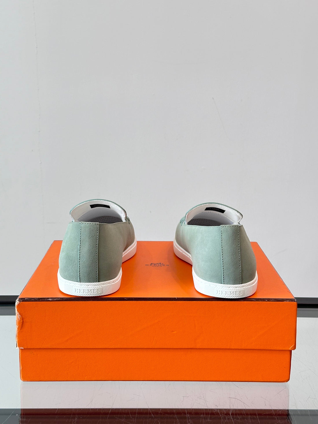 HM Men's Kiddy Slip-on Light Green Suede 718280