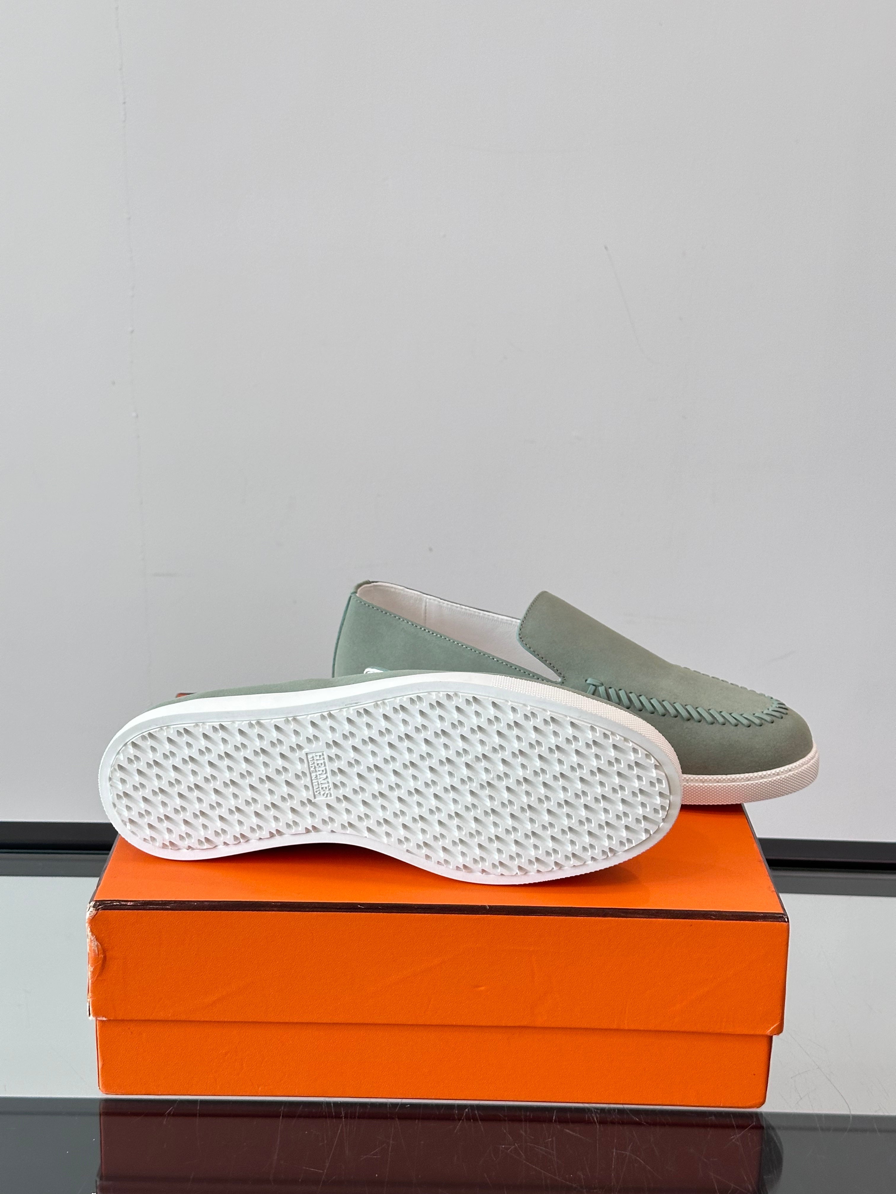 HM Men's Kiddy Slip-on Light Green Suede 718280