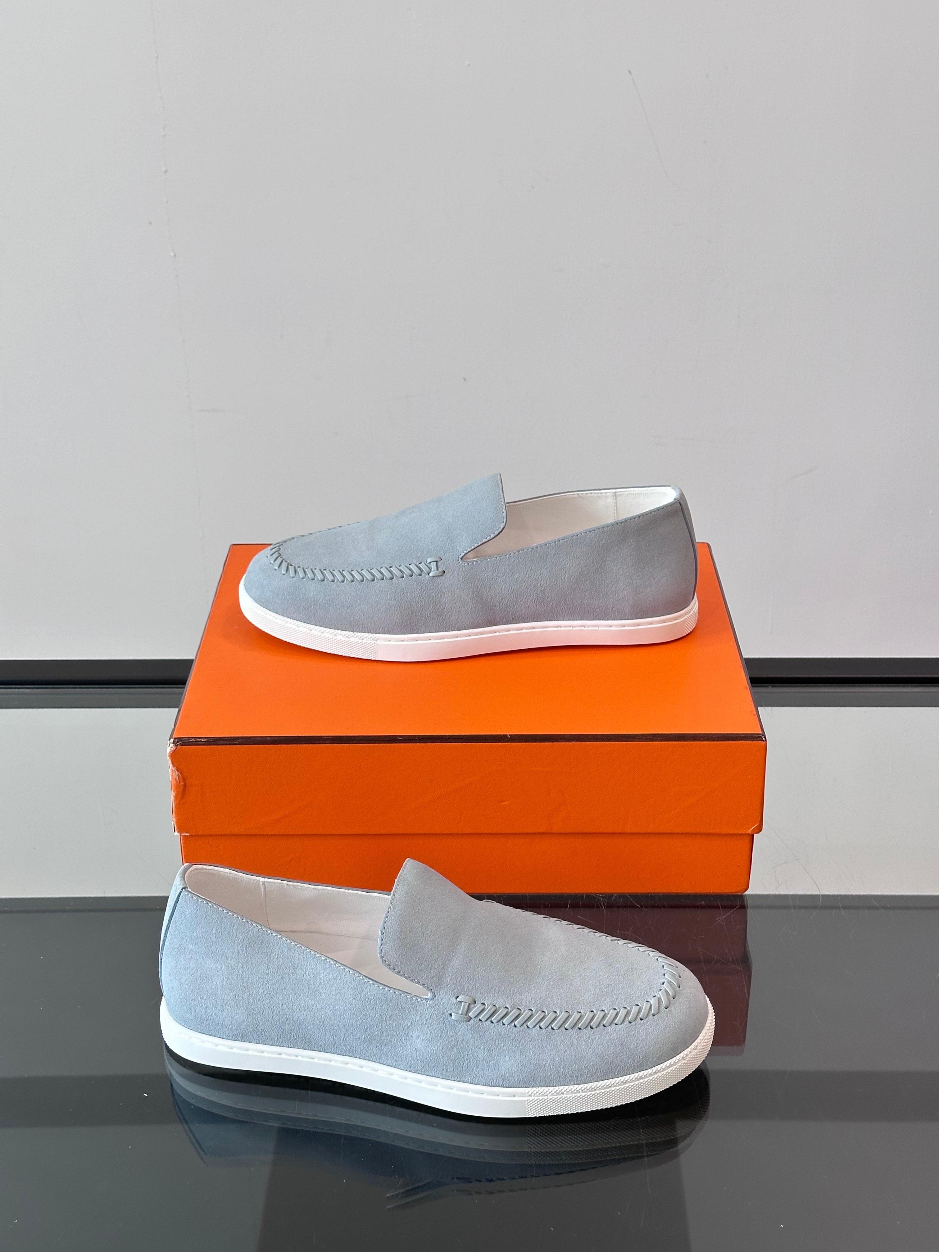 HM Men's Kiddy Slip-on Light Grey Suede 718282