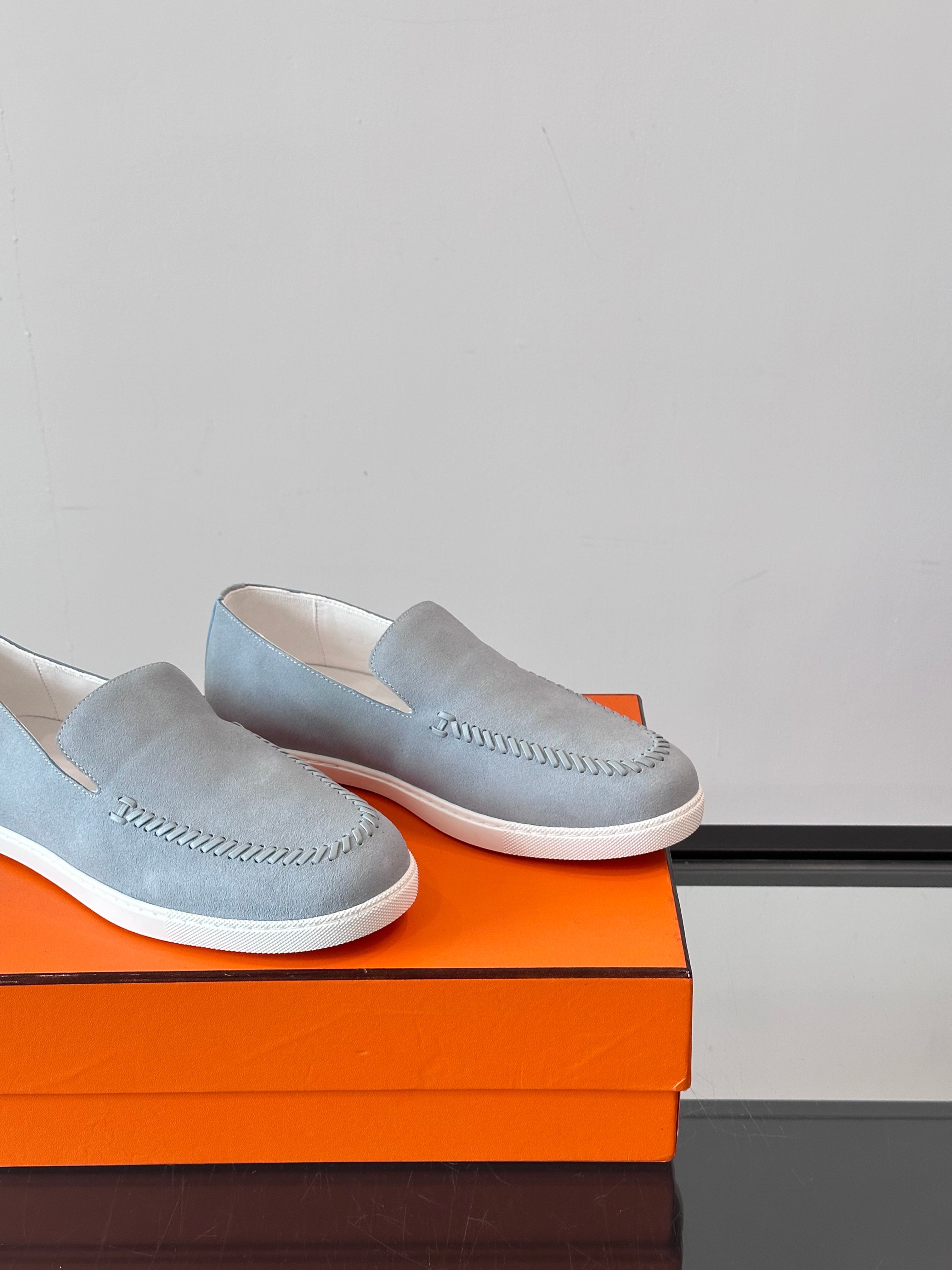 HM Men's Kiddy Slip-on Light Grey Suede 718282