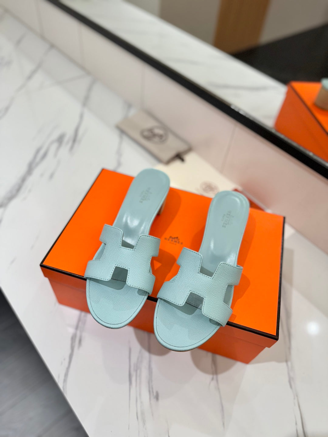 HM Oasis Sandals Blue Cowhide 294839