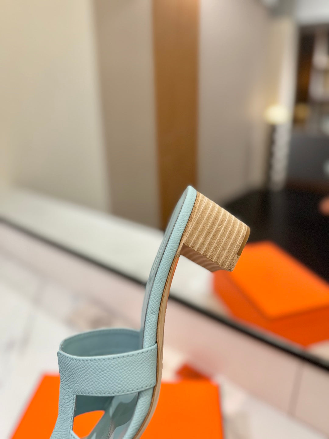 HM Oasis Sandals Blue Cowhide 294839