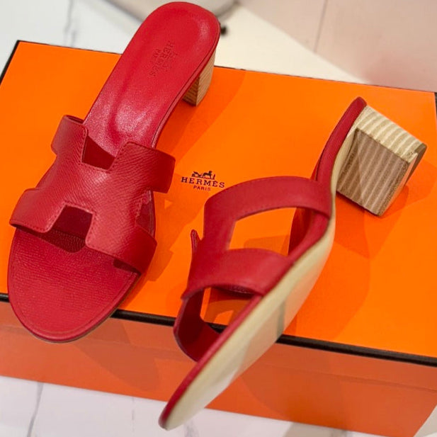 HM Oasis Sandals Red Cowhide 294842