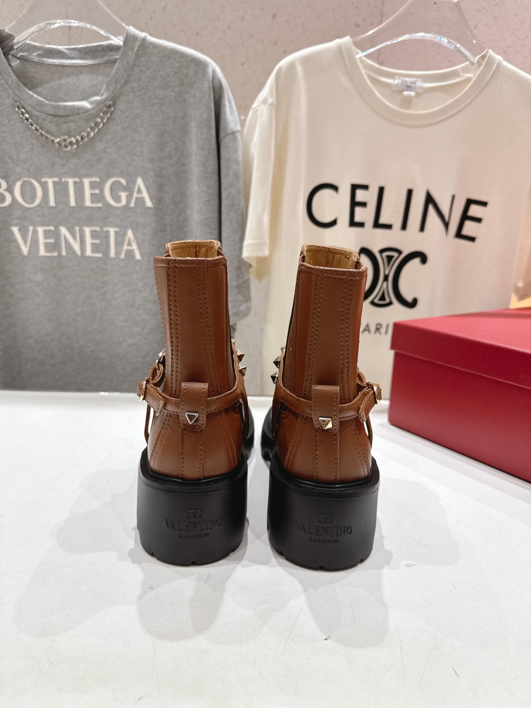 VT ankle boots brown black calfskin 174445