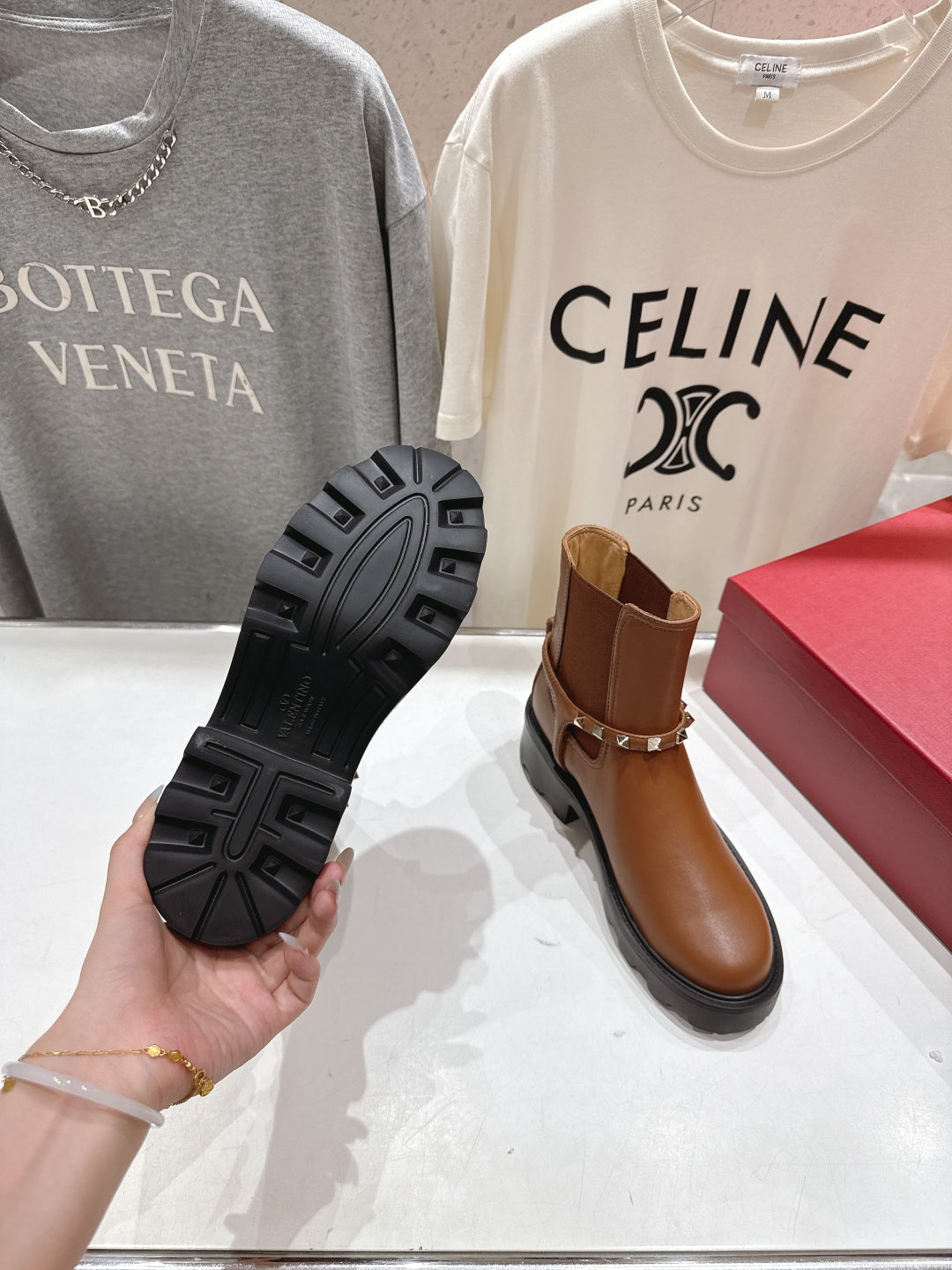 VT ankle boots brown black calfskin 174445