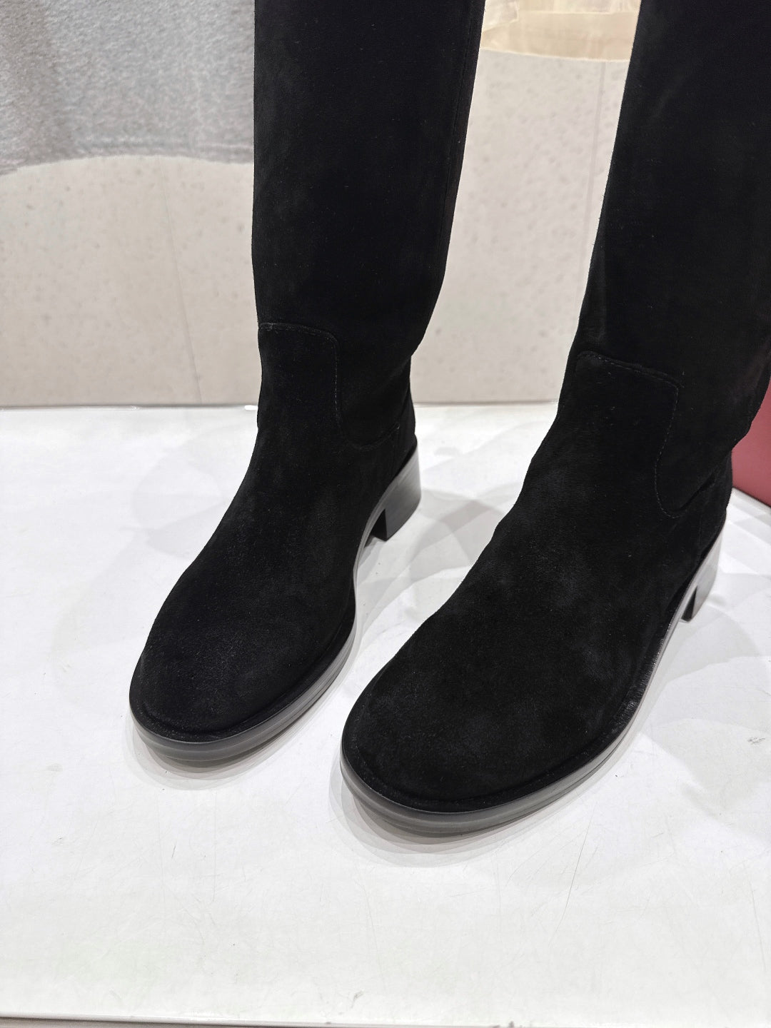 VT long boots black suede 174427