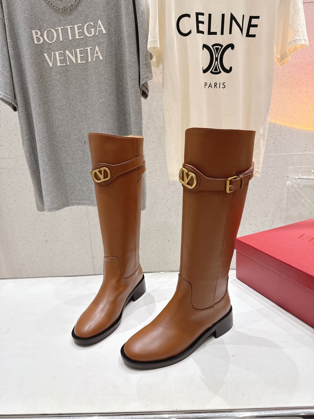 VT long boots brown calfskin 174433