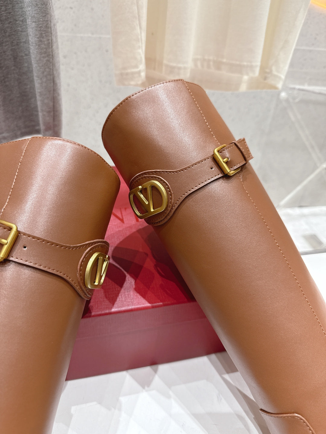 VT long boots brown calfskin 174433