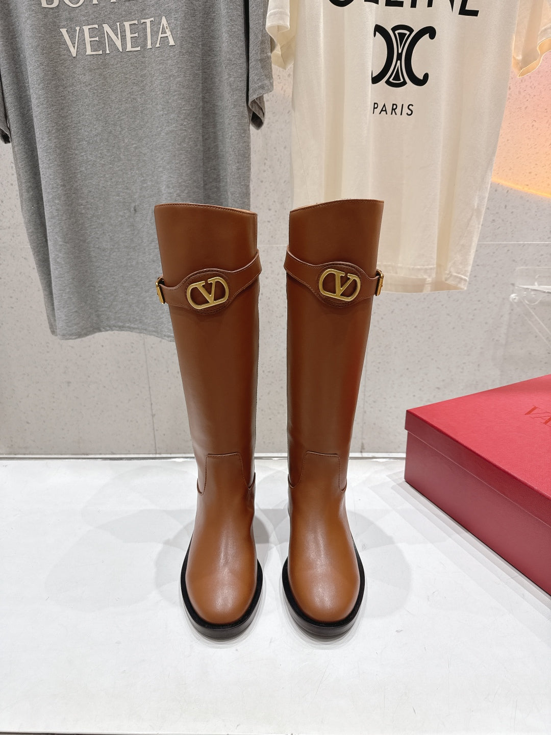 VT long boots brown calfskin 174433