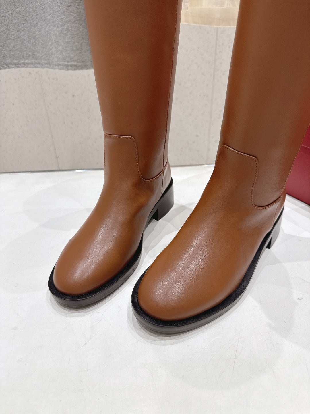 VT long boots brown calfskin 174433