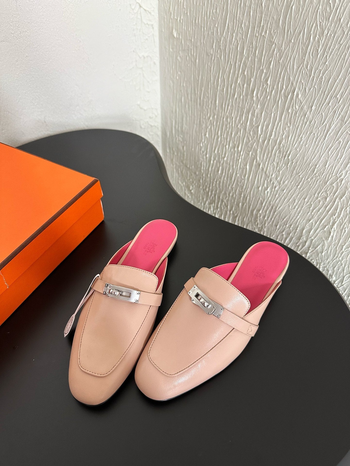 HM Oz Mule Beige Mix Pink Calfskin 961095