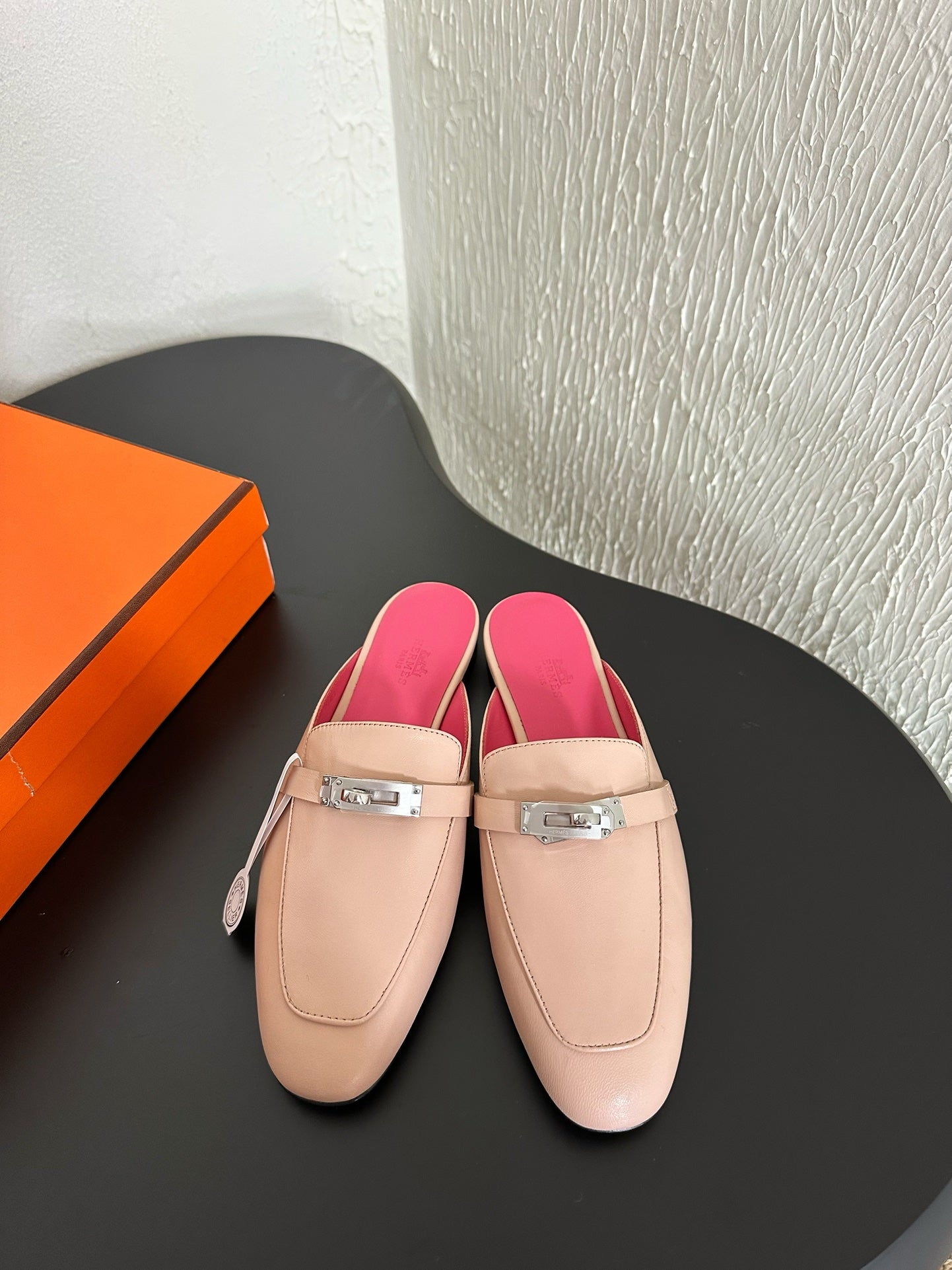 HM Oz Mule Beige Mix Pink Calfskin 961095