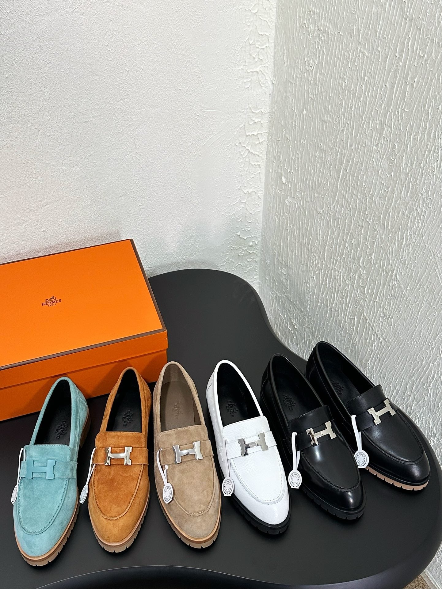 HM Faubourg Loafer 30mm Black Color Cowhide 960936