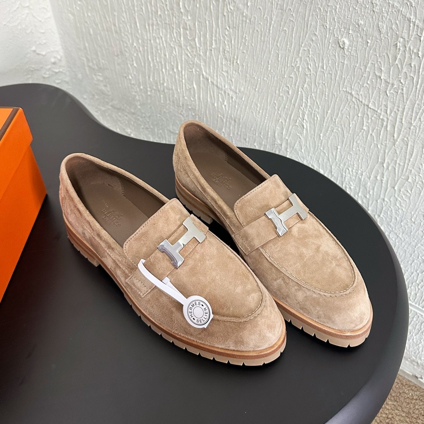 HM Faubourg Loafer 30mm Light Brown Suede 960938