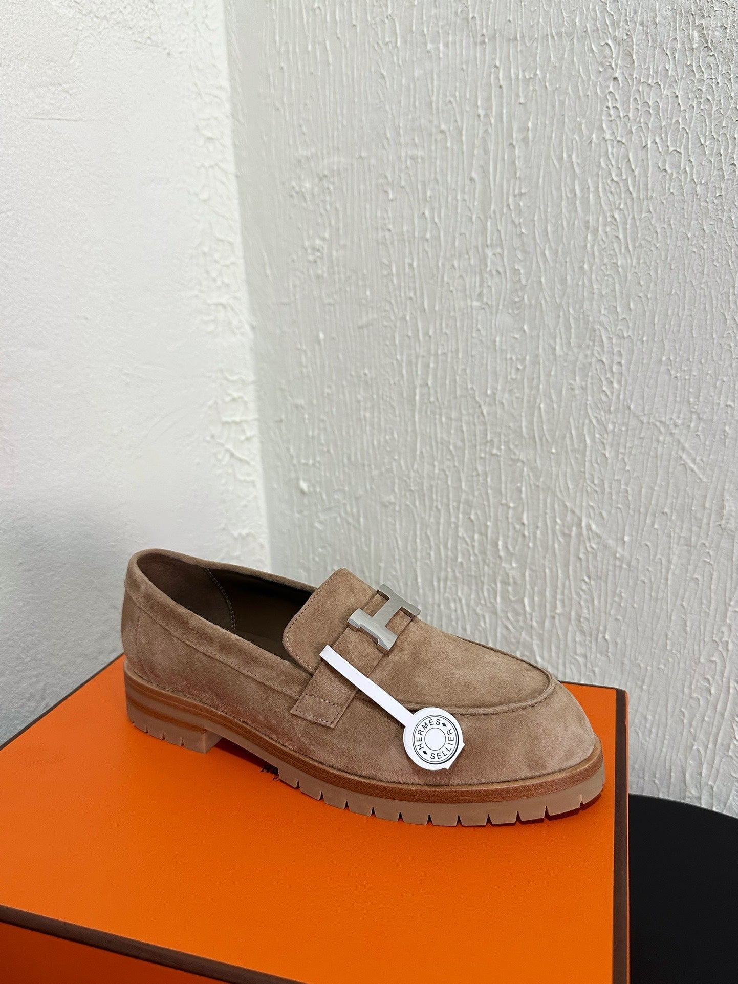 HM Faubourg Loafer 30mm Light Brown Suede 960938