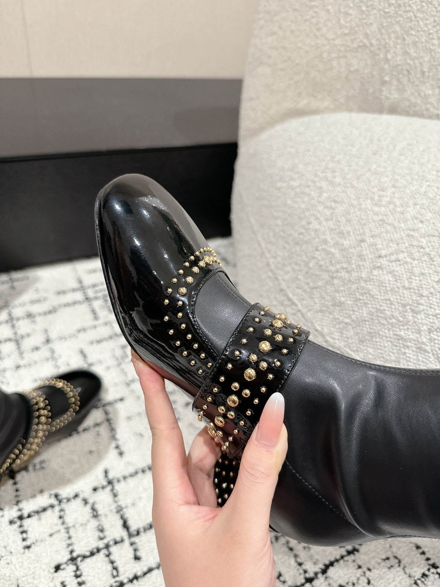 CD Belle-D Heeled Boot Black Lambskin