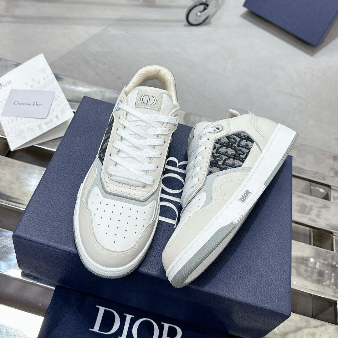 CD B27 Low-Top Sneaker 30mm In Ivory White Monogram Calfskin 100805
