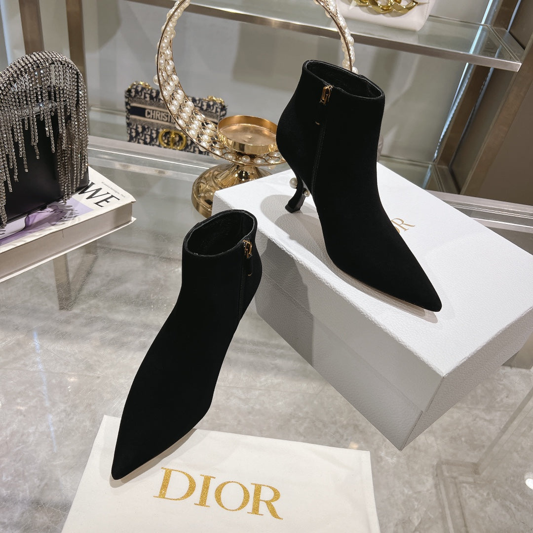 CD Tribales Heeled Ankle Boot 65mm In Black Suede 996430