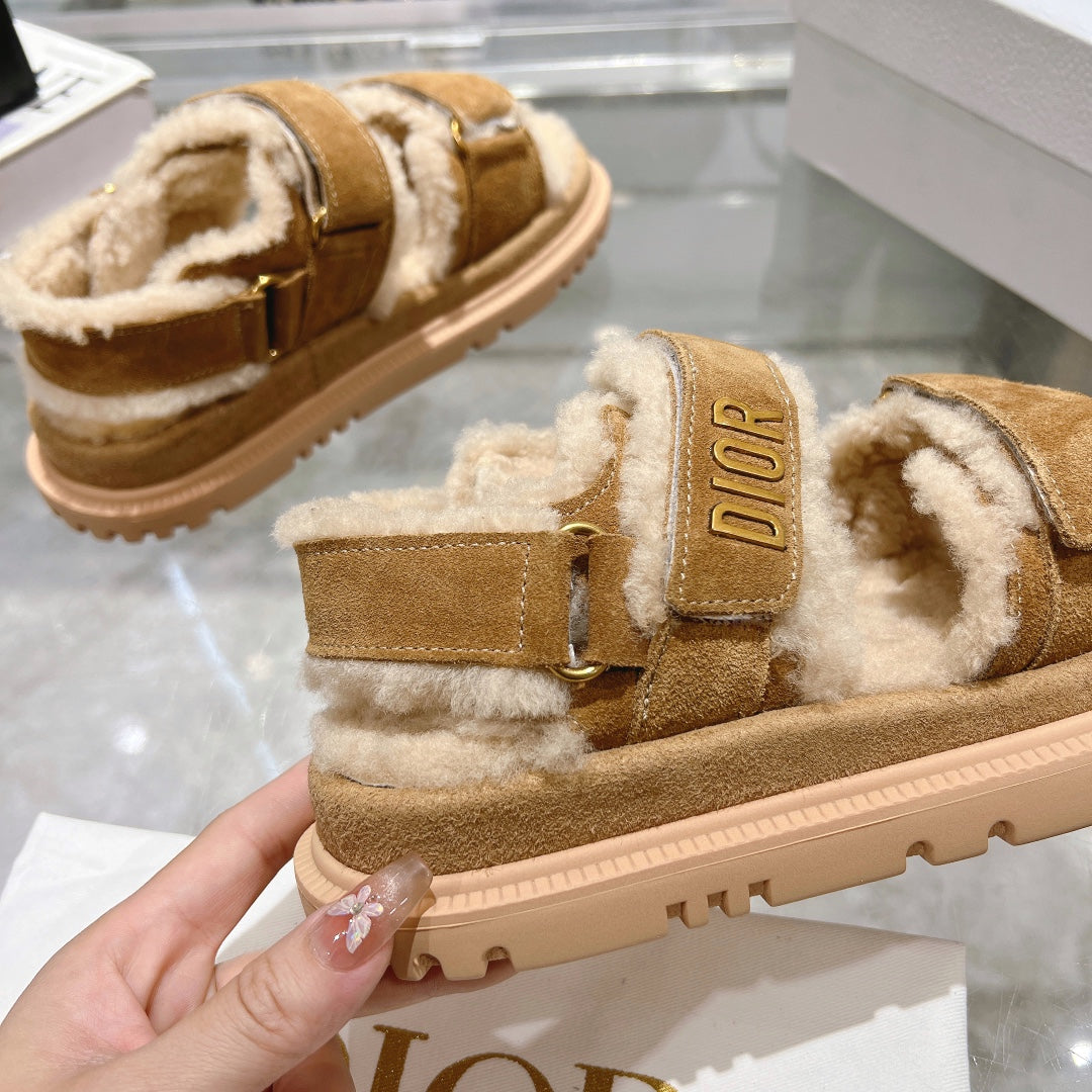 CD Dioract Sandal 40mm In Caramel Suede 996363