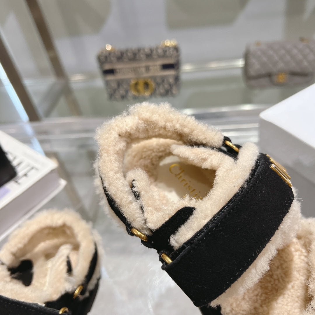 CD Dioract Sandal 40mm In Black Suede 996365