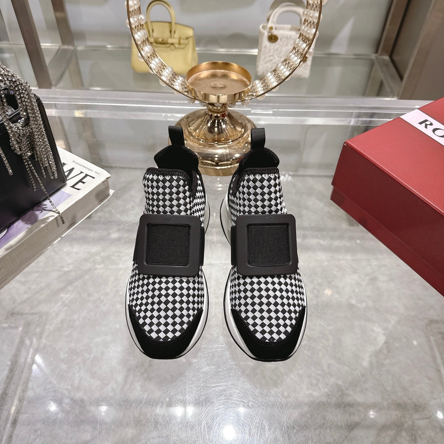 Viv Sneaker Black Custom Woven 262959