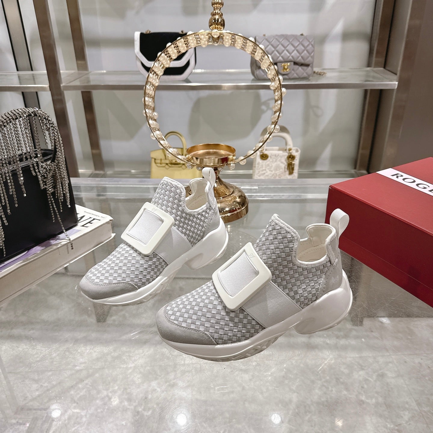 Viv Sneaker Grey Custom Woven 262958