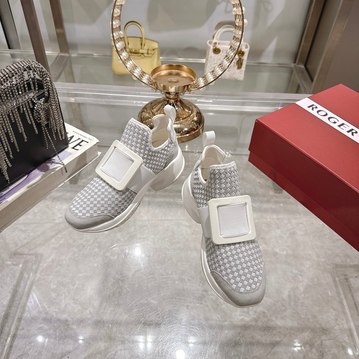 Viv Sneaker Grey Custom Woven 262958