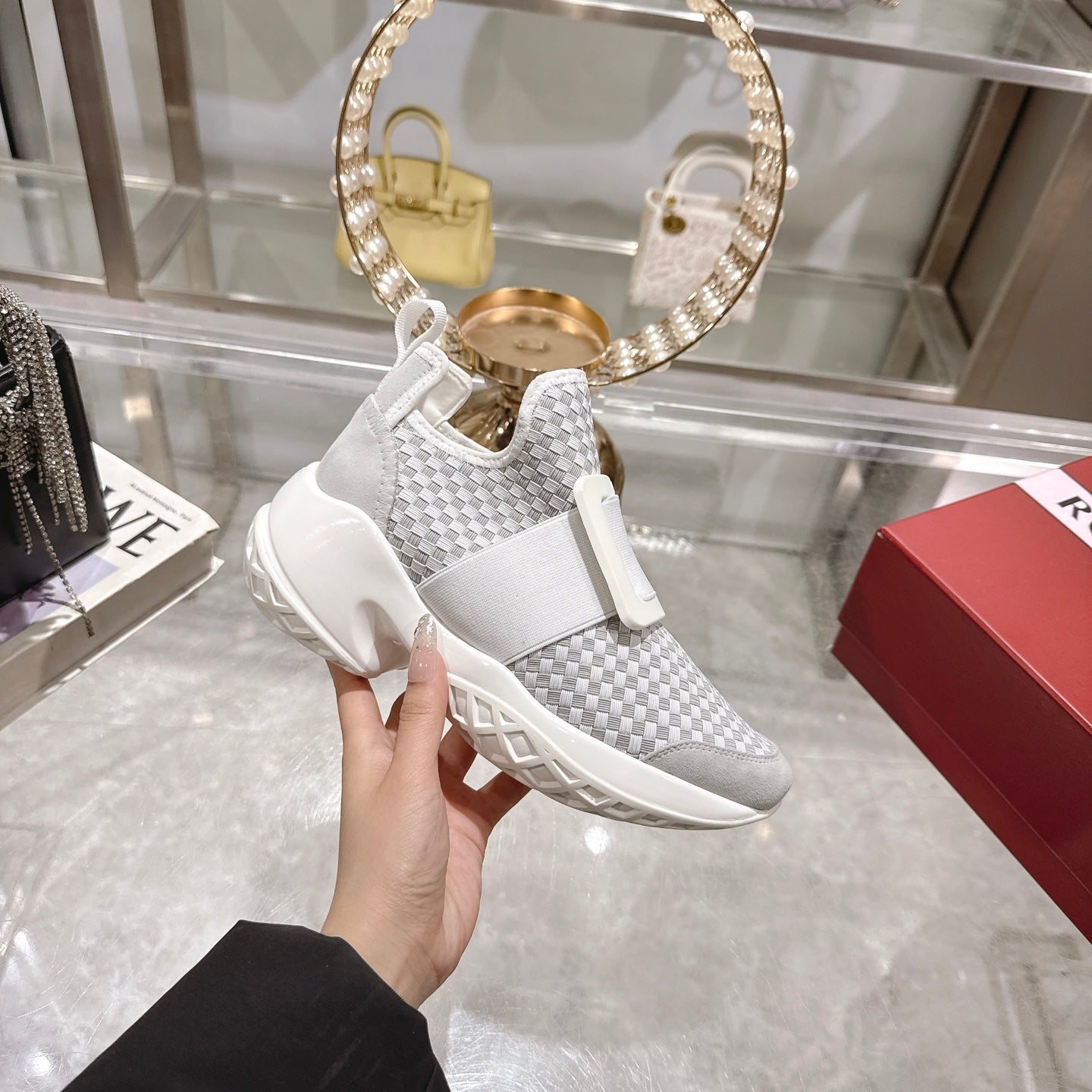 Viv Sneaker Grey Custom Woven 262958