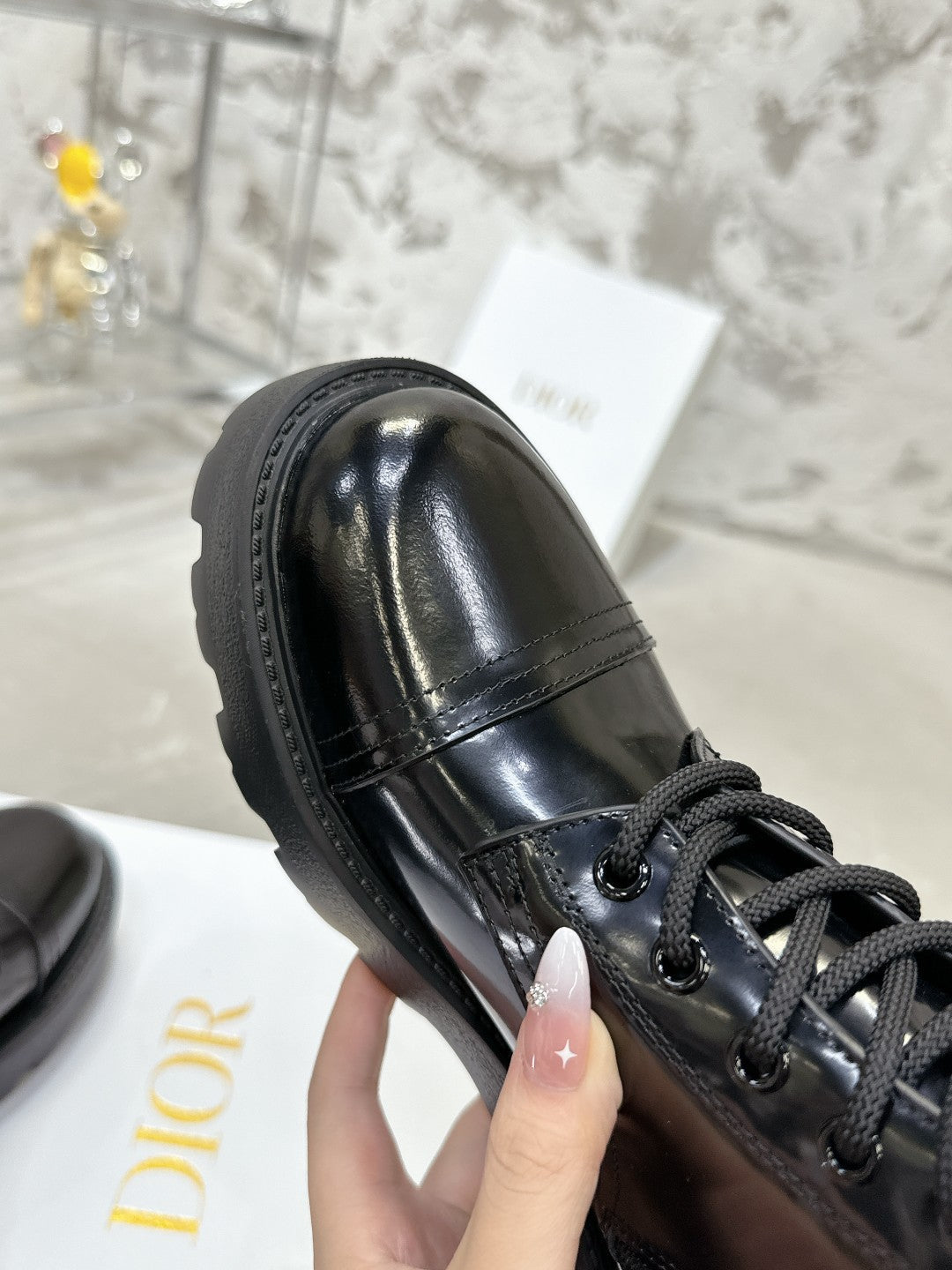 CD D-Strike Ankle Boot In Black Glossy Cowhide  100587