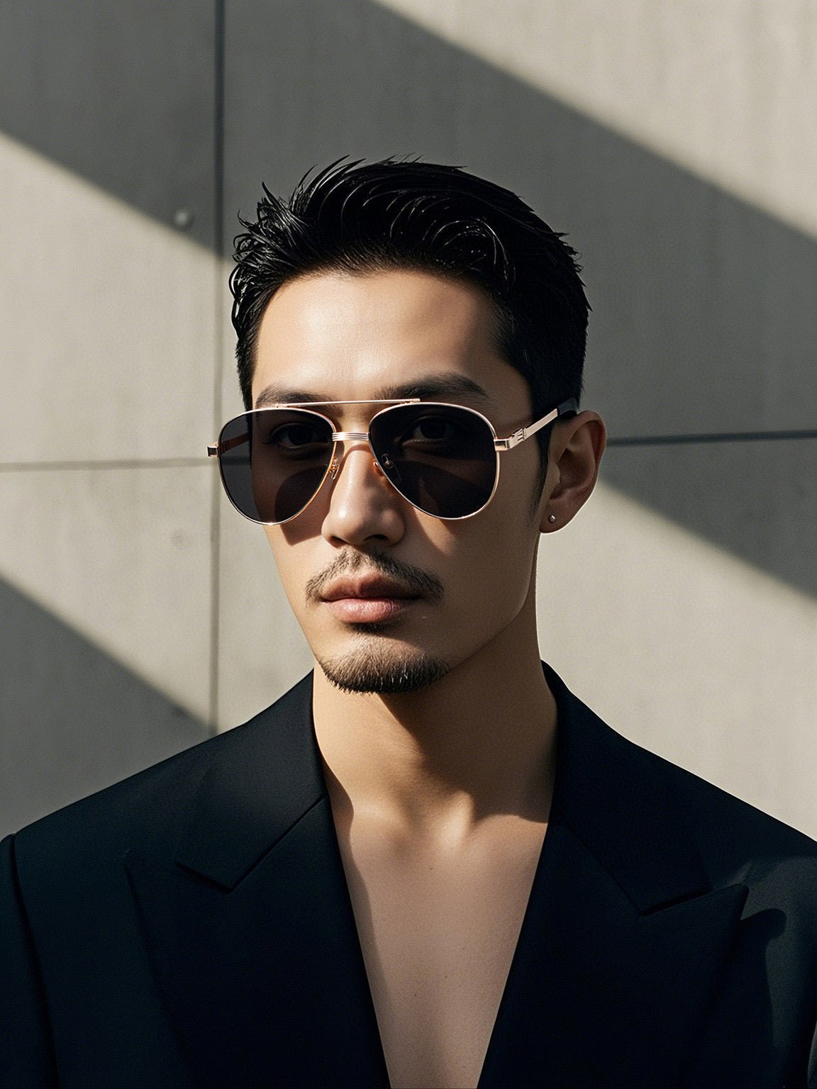 SIGNATURE C DE AVIATOR FRAME SUNGLASSES CK0614 IN METAL