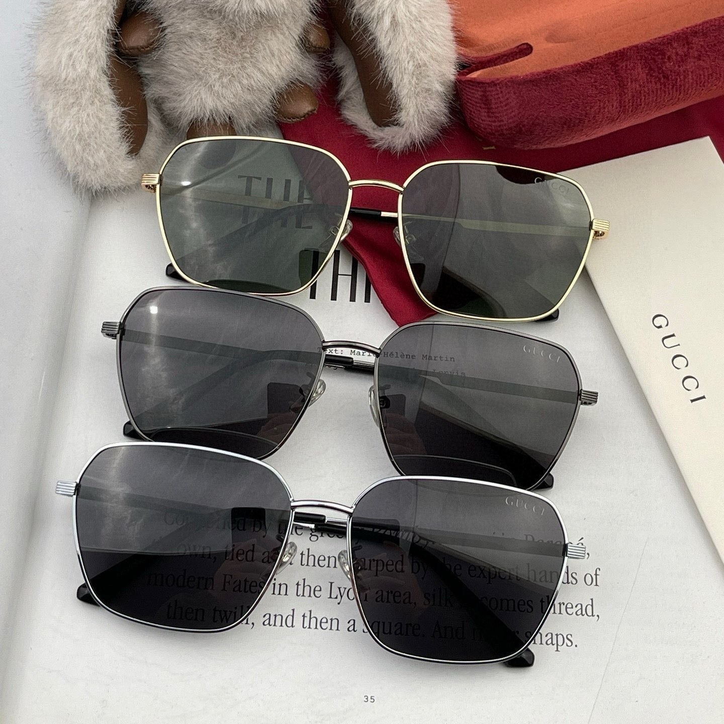 SQUARE FRAME SUNGLASSES G9862 IN METAL