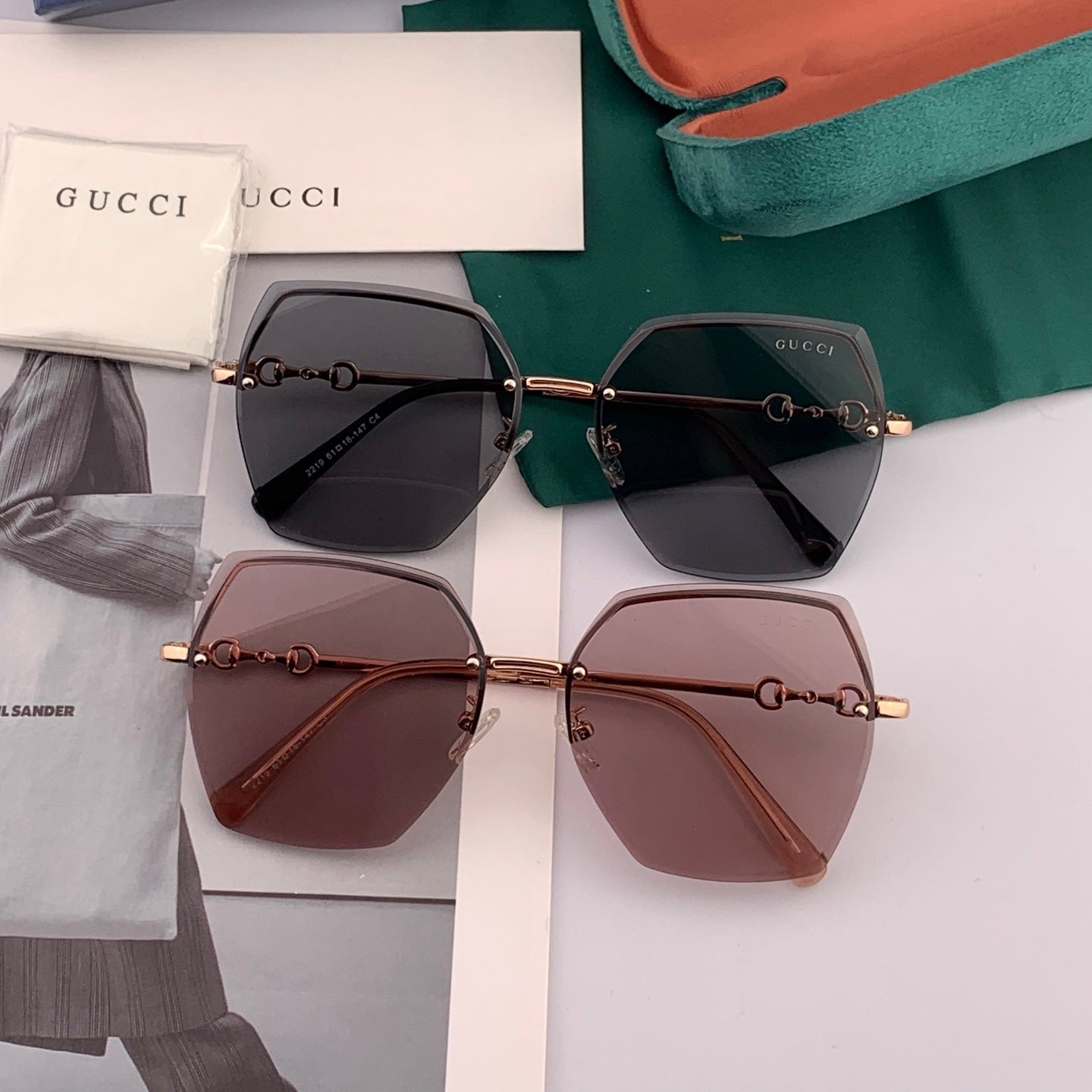 SQUARE FRAME SUNGLASSES G120 IN METAL