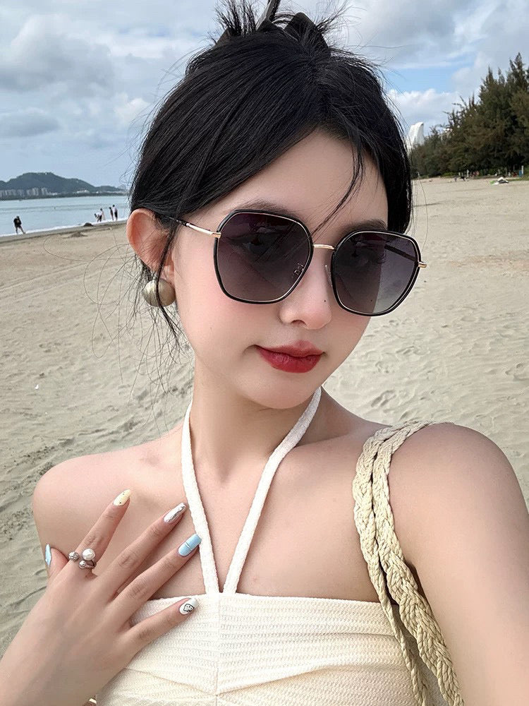 SQUARE FRAME SUNGLASSES G8384 IN METAL AND ACETATE