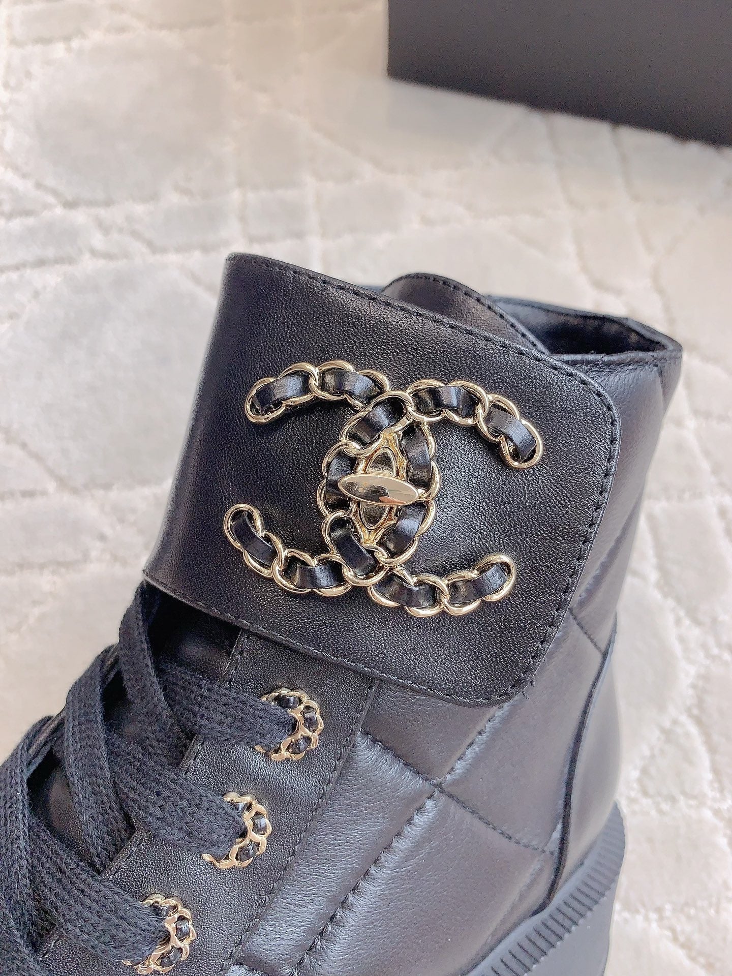 CC Ankle Boots In Black Calfskin 145487
