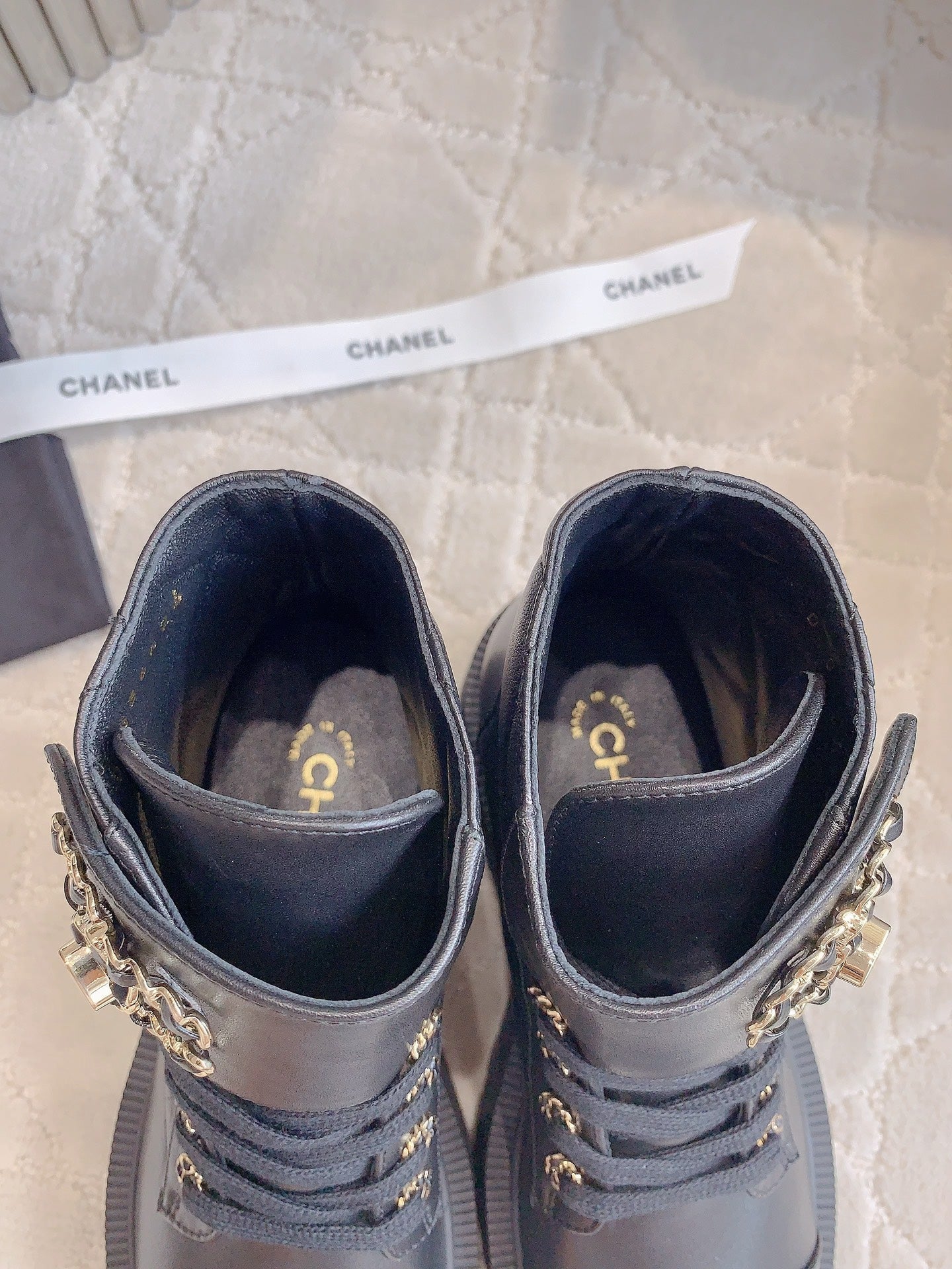 CC Ankle Boots In Black Calfskin 145487
