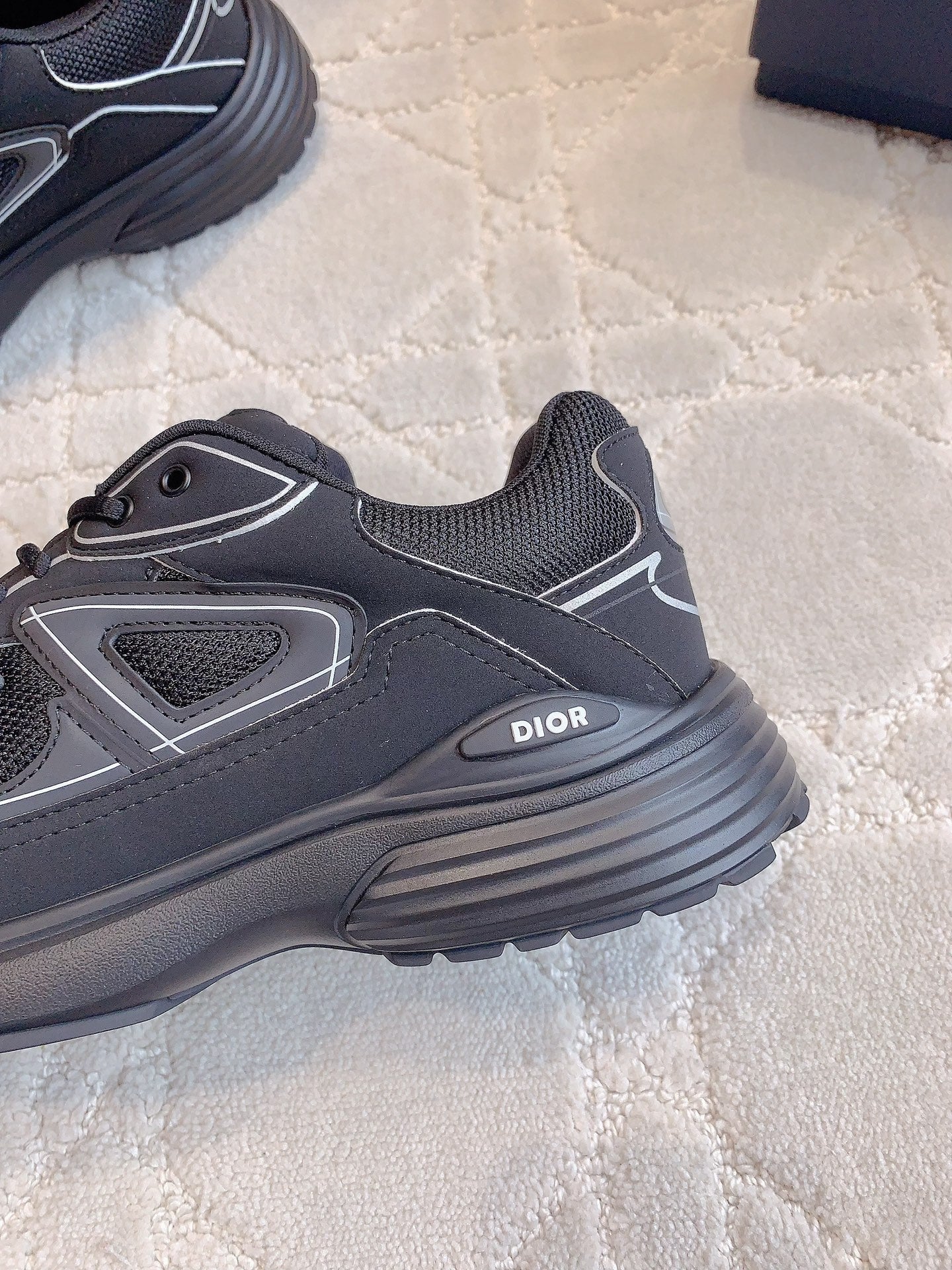 CD B30 Sneaker Black Polyester Mesh Fabric And Calfskin