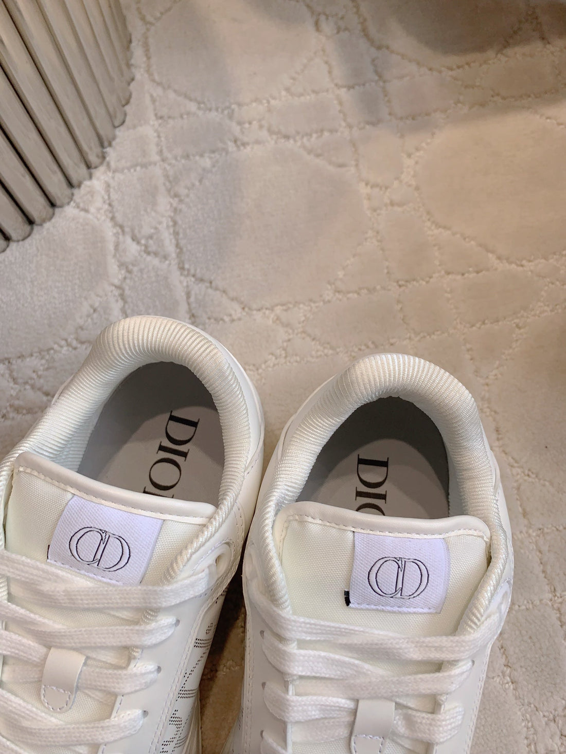 CD B27 Low-Top Sneaker White Print Calfskin