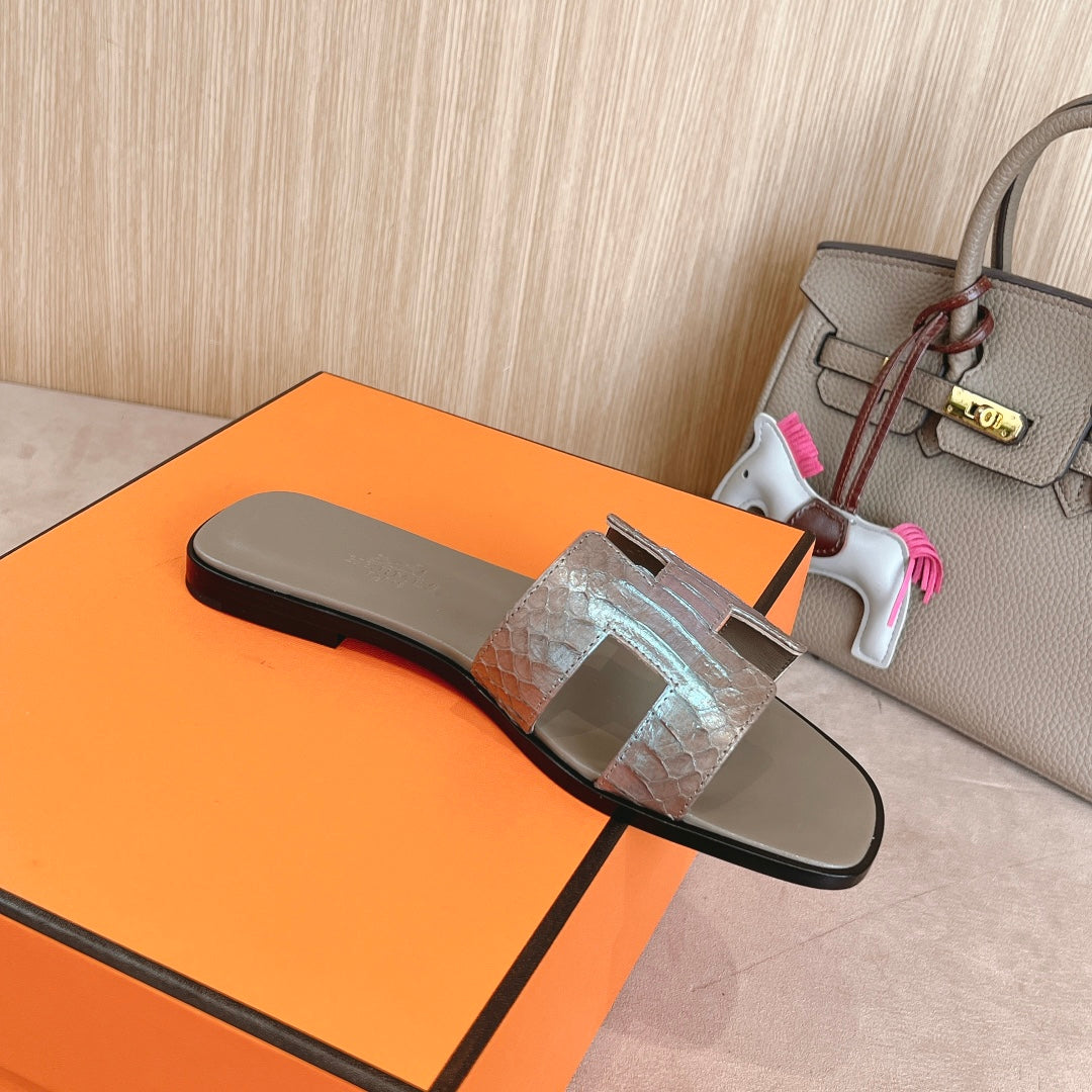 HM Oran Sandals Light Brown Calfskin 312782