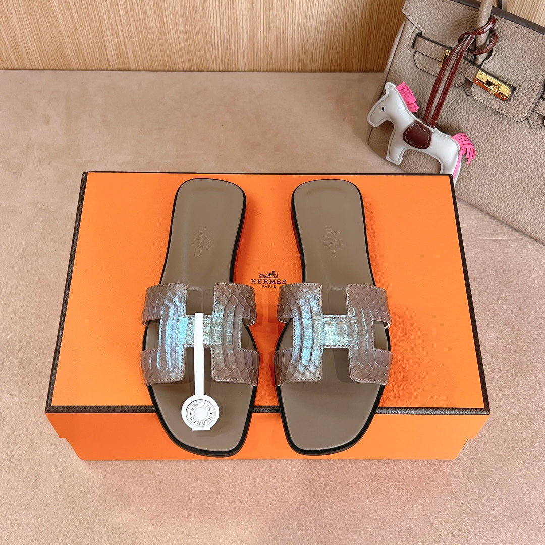 HM Oran Sandals Light Brown Calfskin 312782