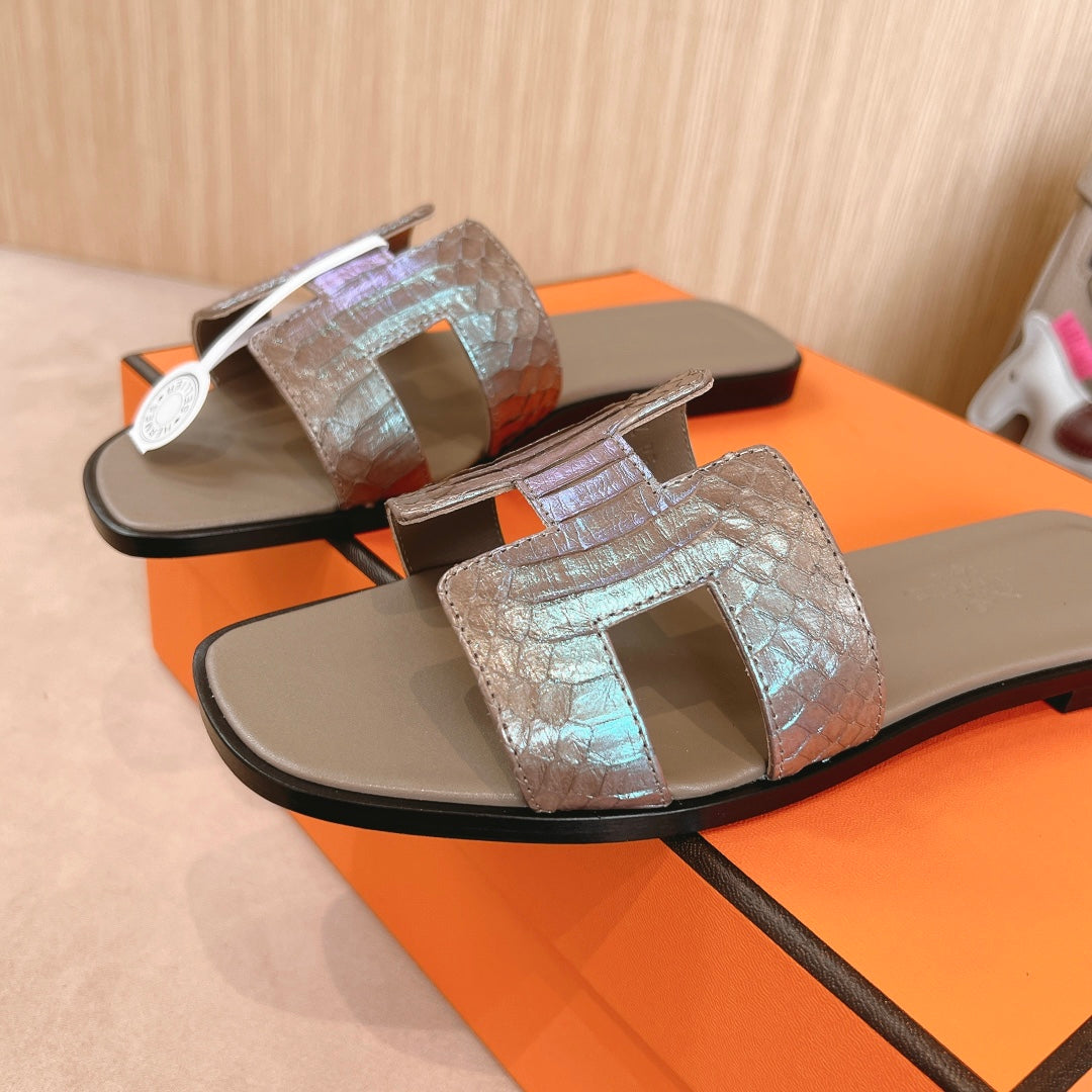 HM Oran Sandals Light Brown Calfskin 312782