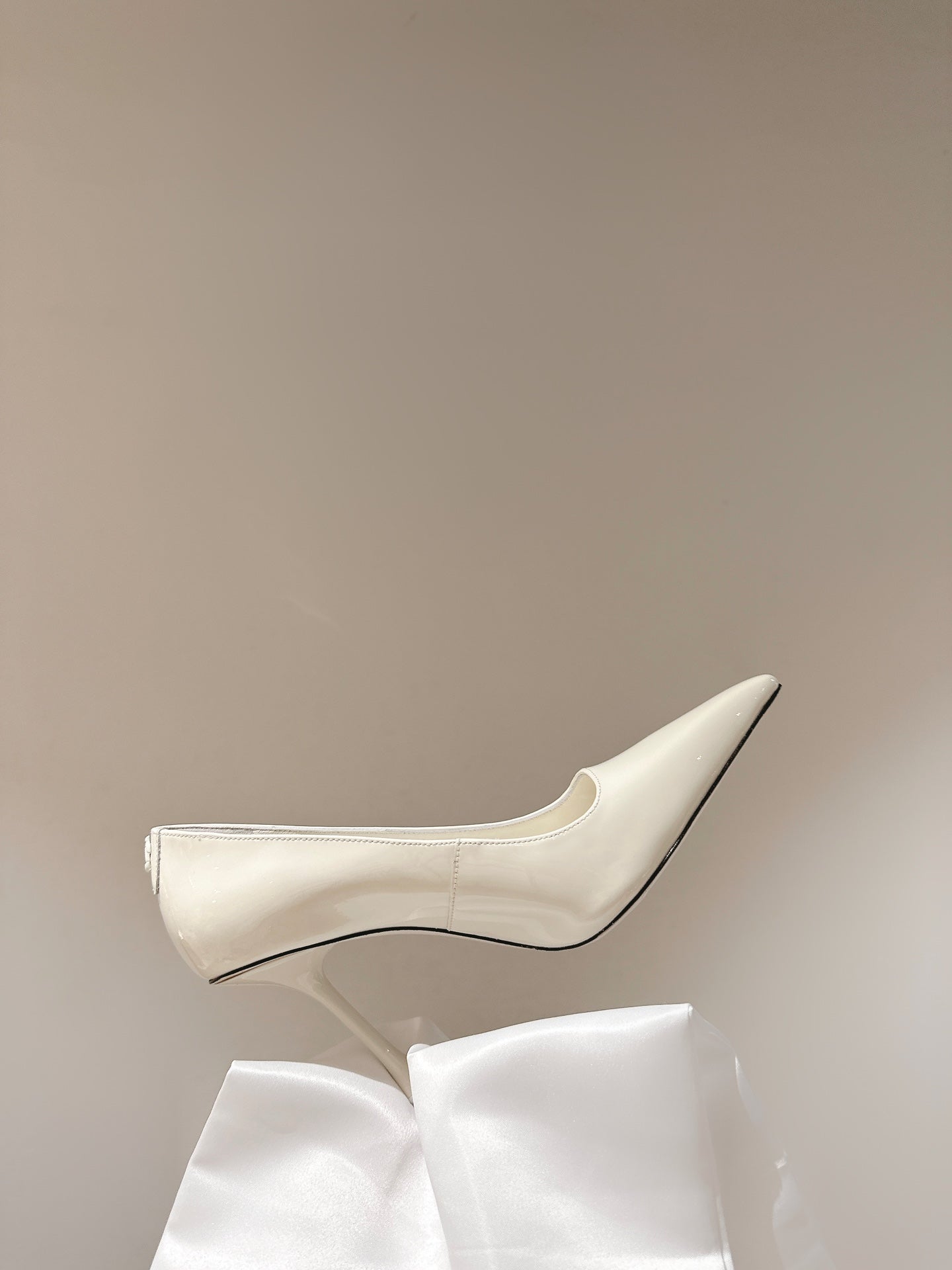 lxia 10cm white goatskin