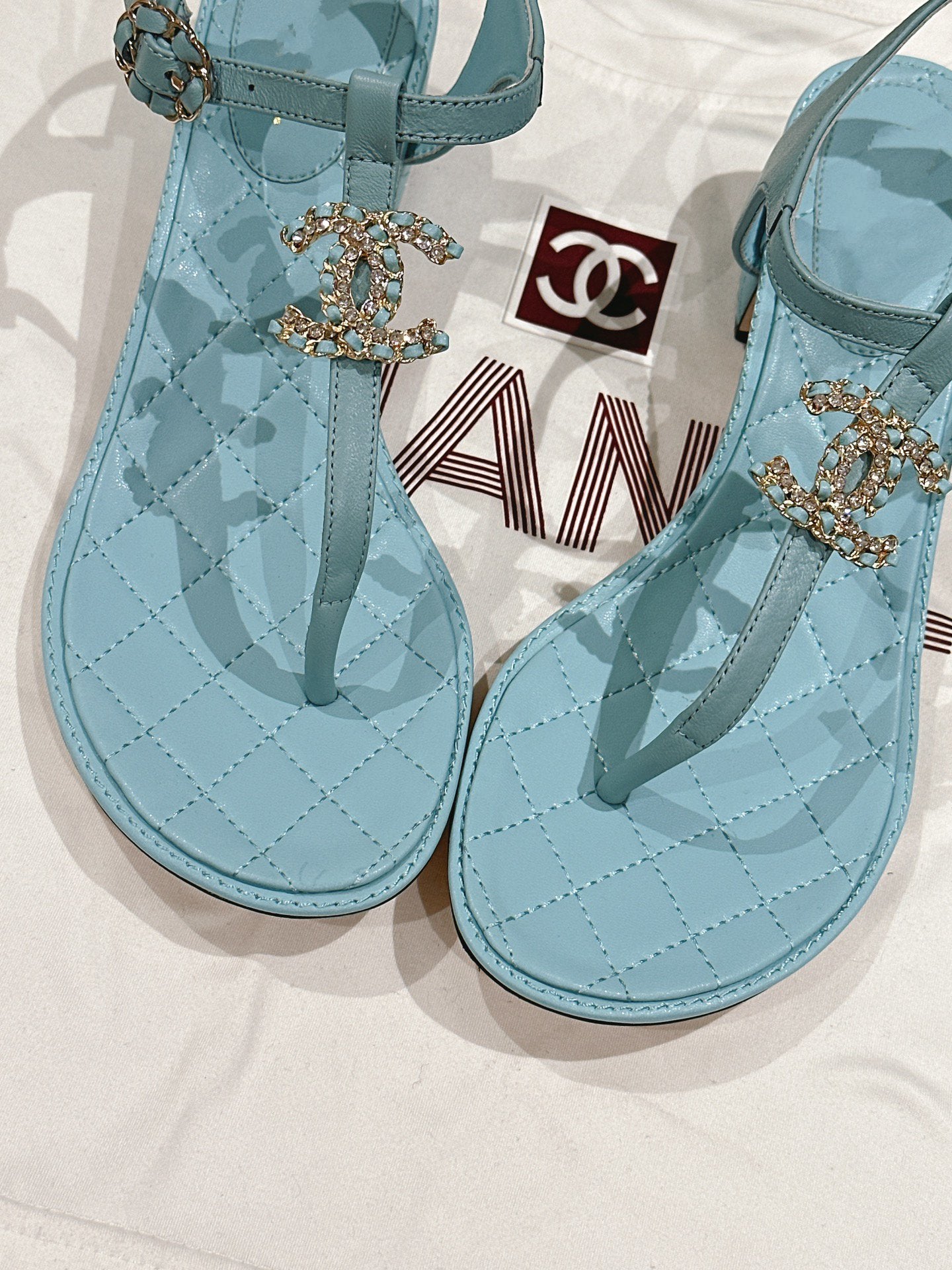 cc sandal 45 cloud blue lambskin
