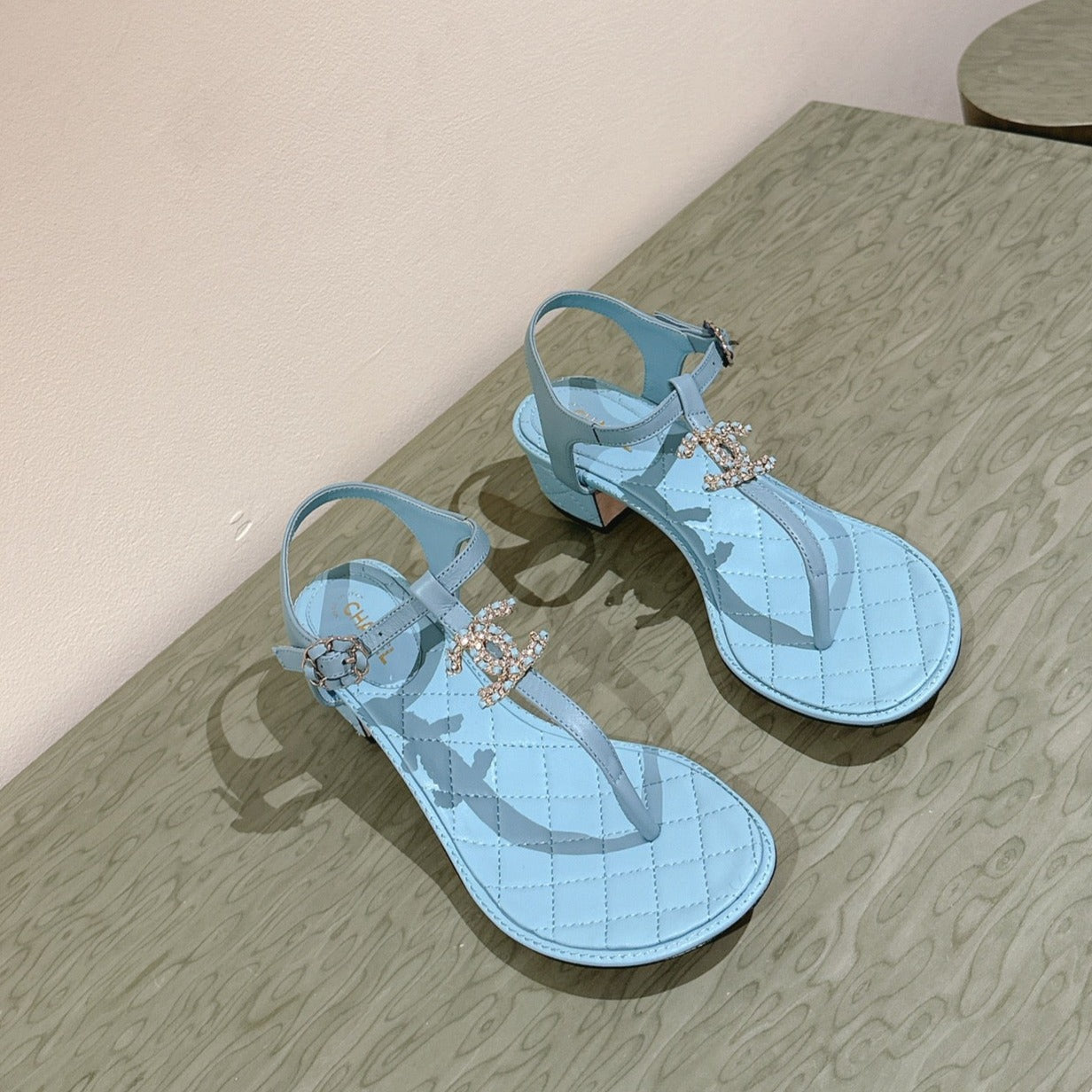 cc sandal 45 cloud blue lambskin