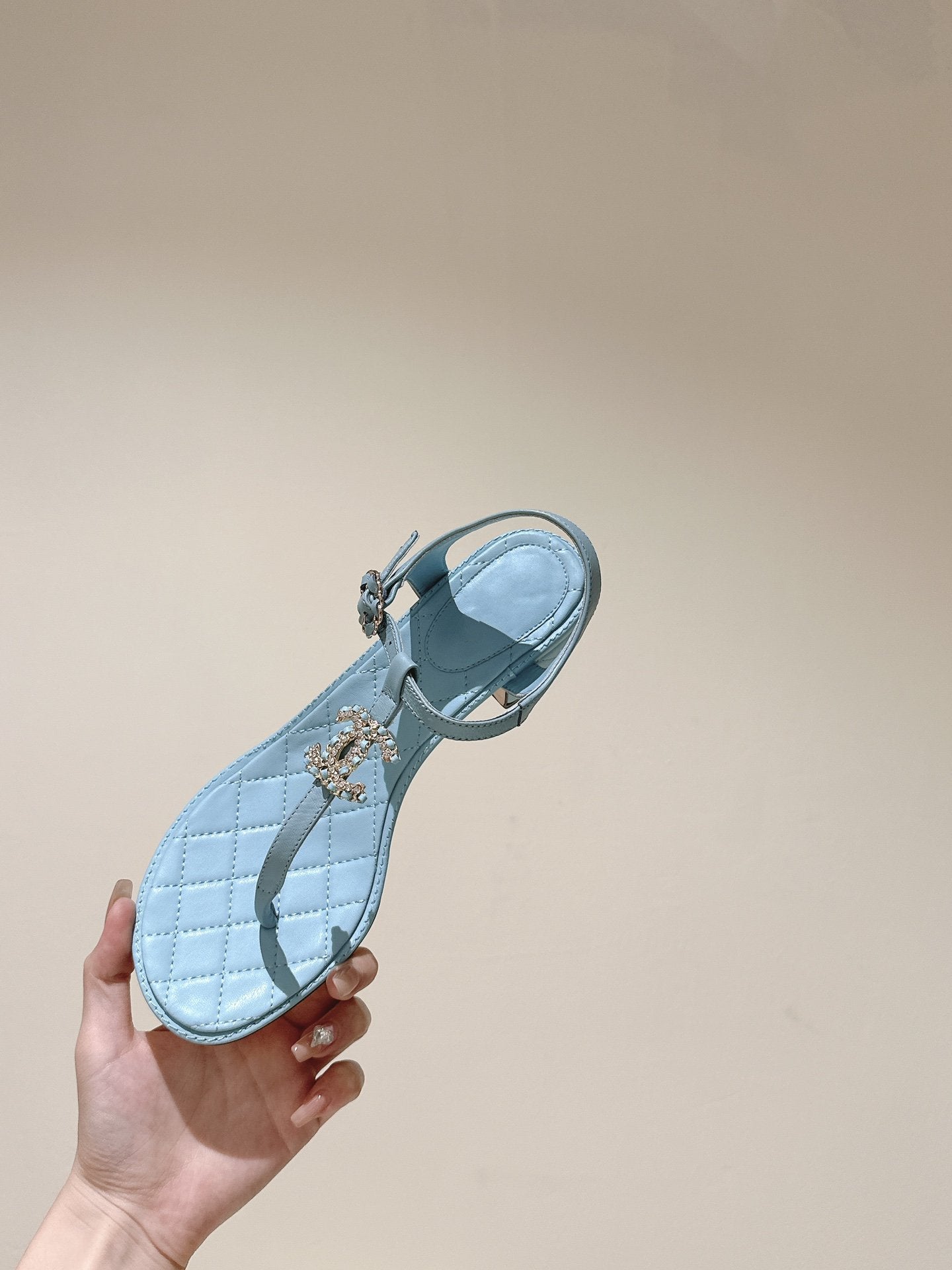 cc sandal 45 cloud blue lambskin